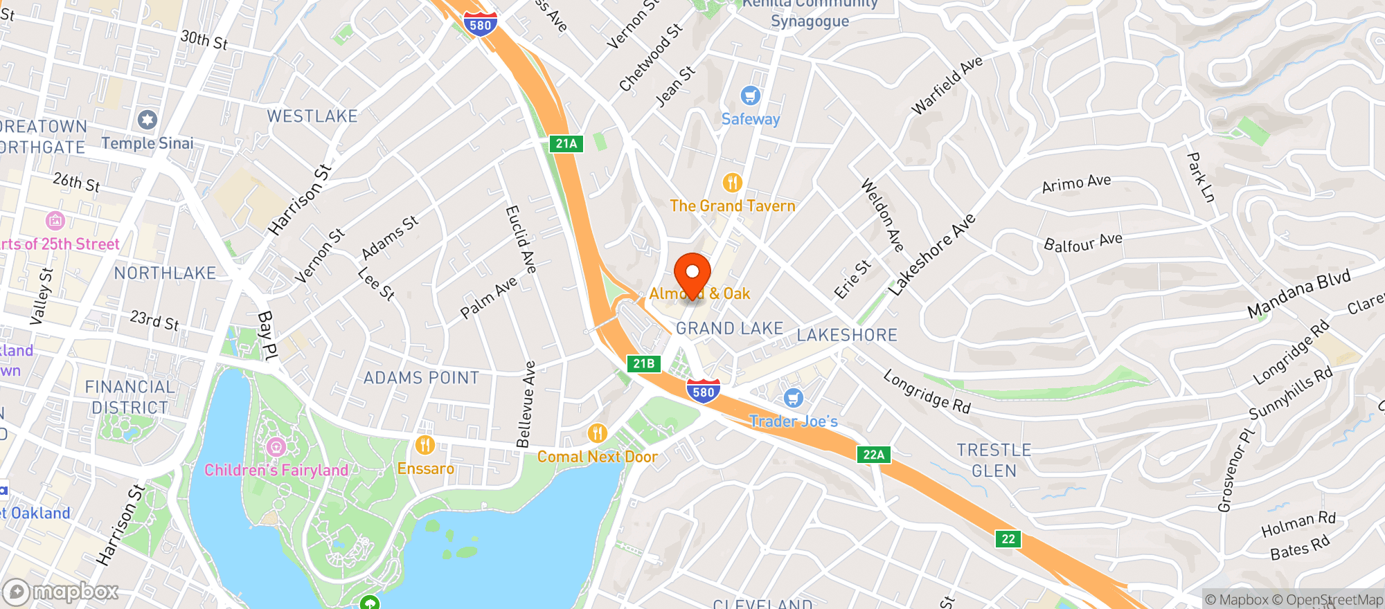 Map showing New Grand Lake Market & Liquor