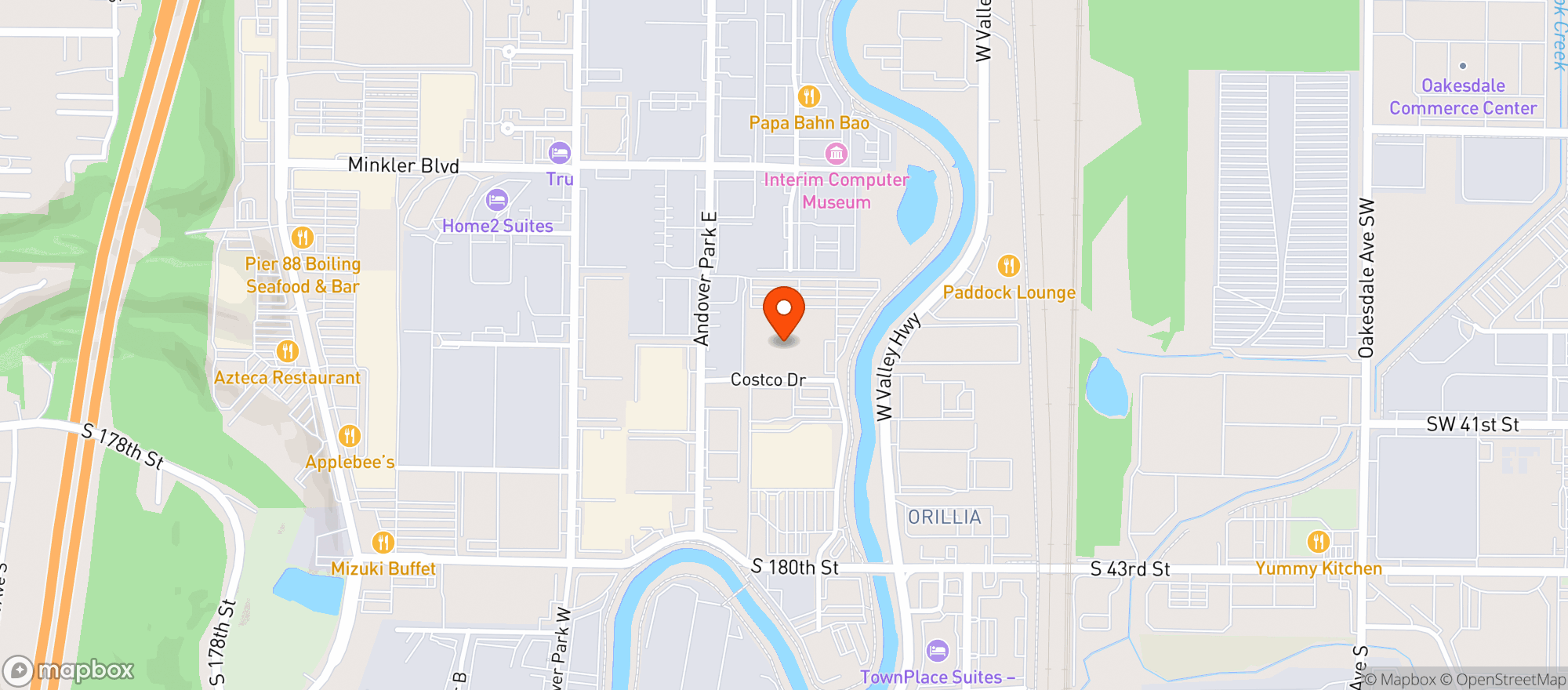 Map showing Costco 000006 Tukwila