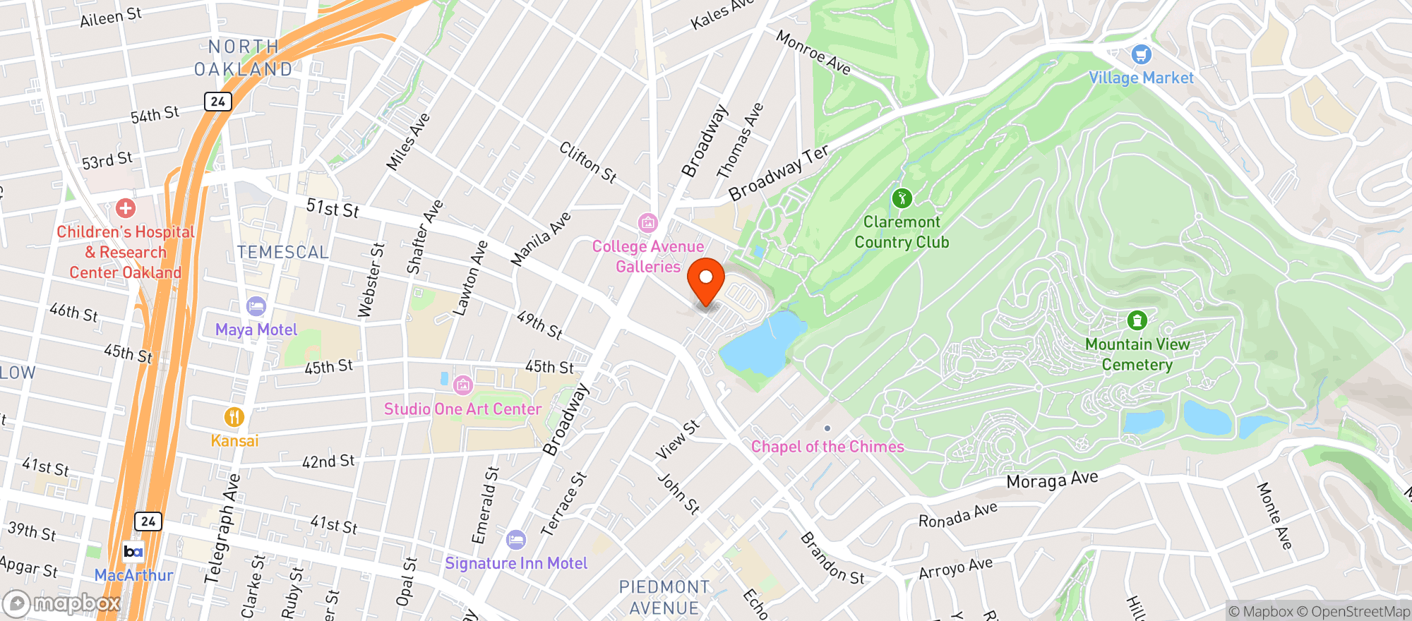Map showing Safeway