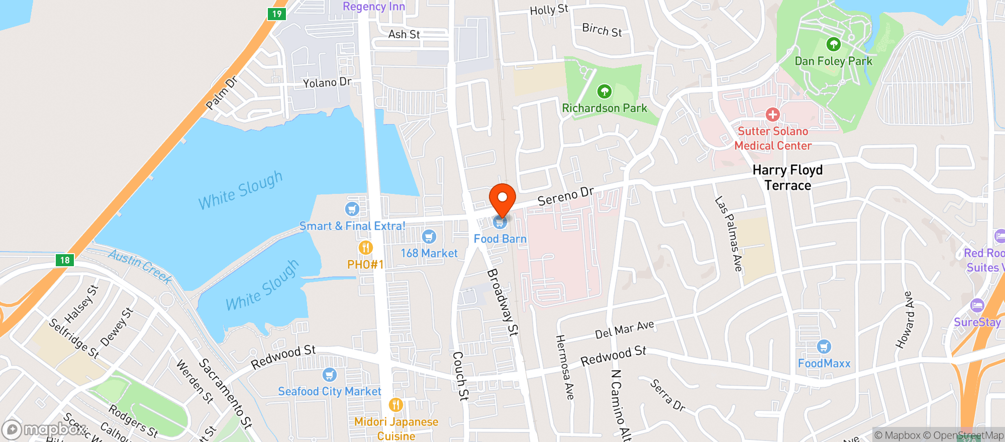 Map showing Jacks Food & Liquor