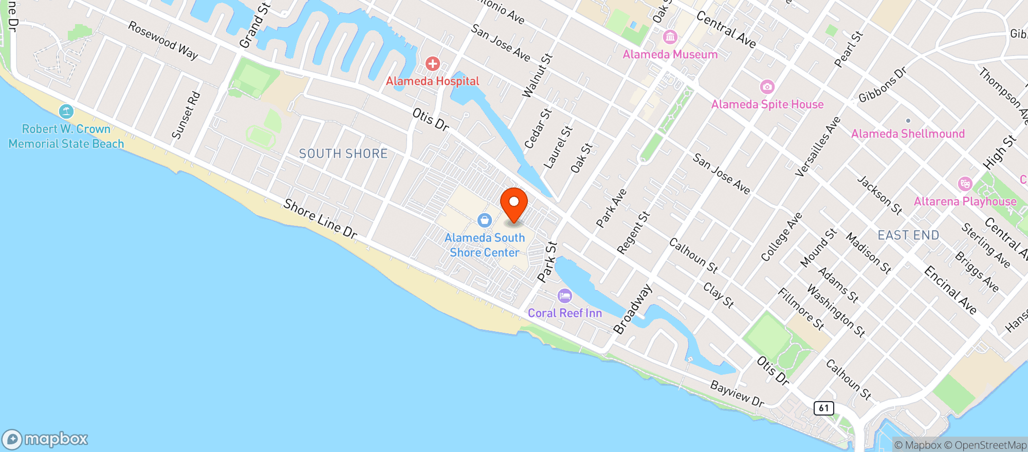 Map showing Safeway