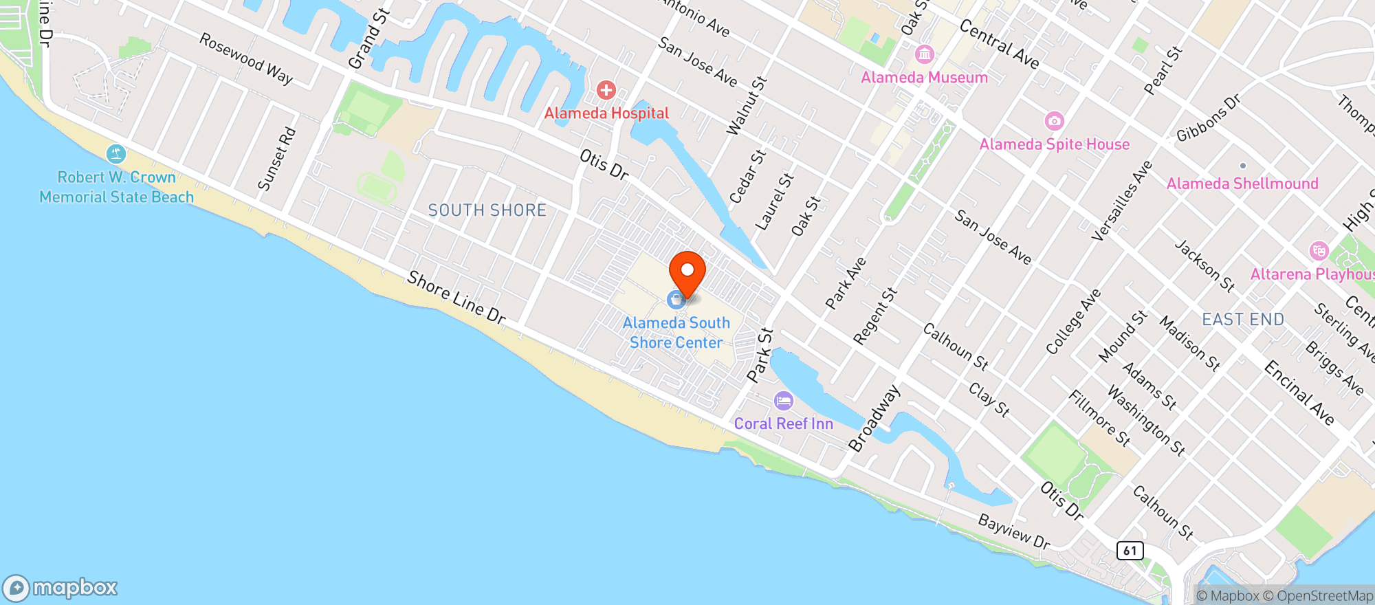 Map showing Gnc