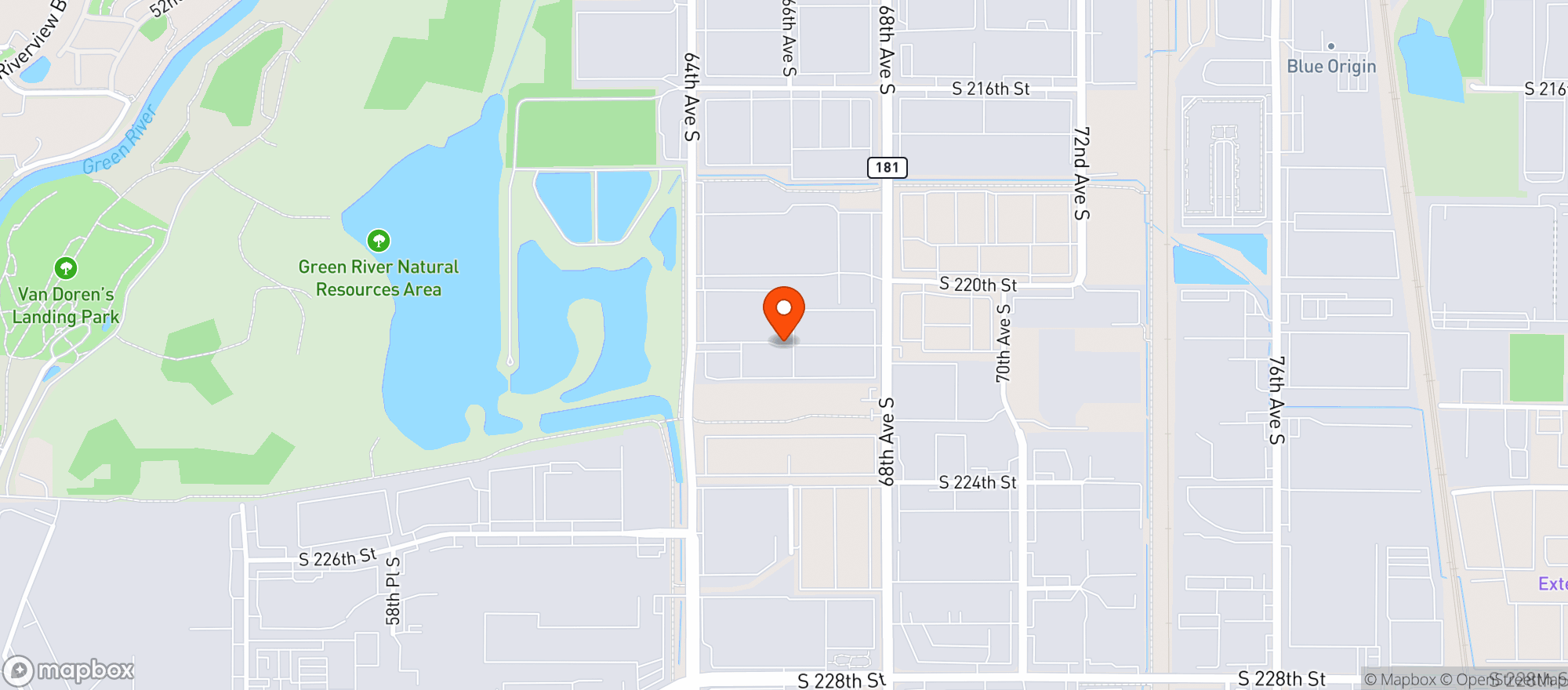 Map showing Ek Bev Co/Snow Cap Foods - Kent