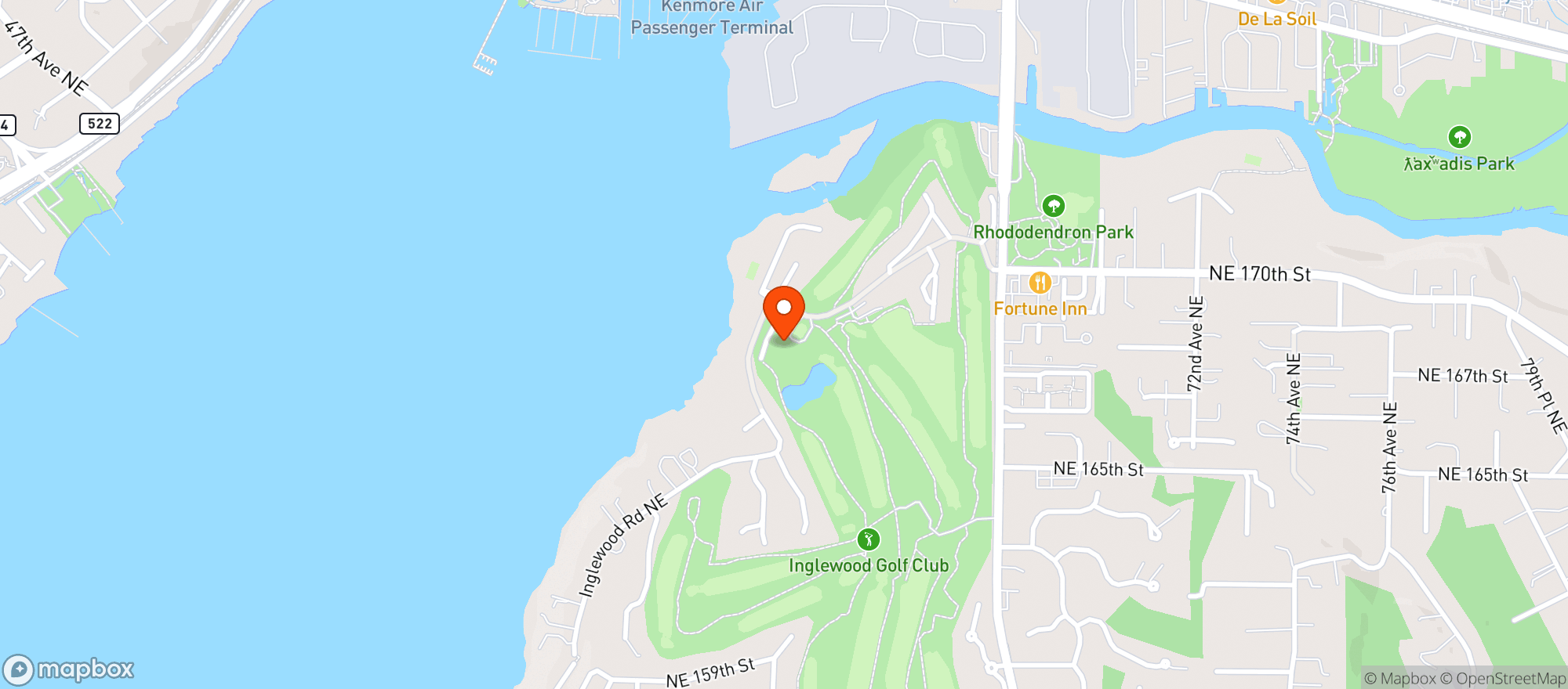 Map showing Inglewood Golf Club