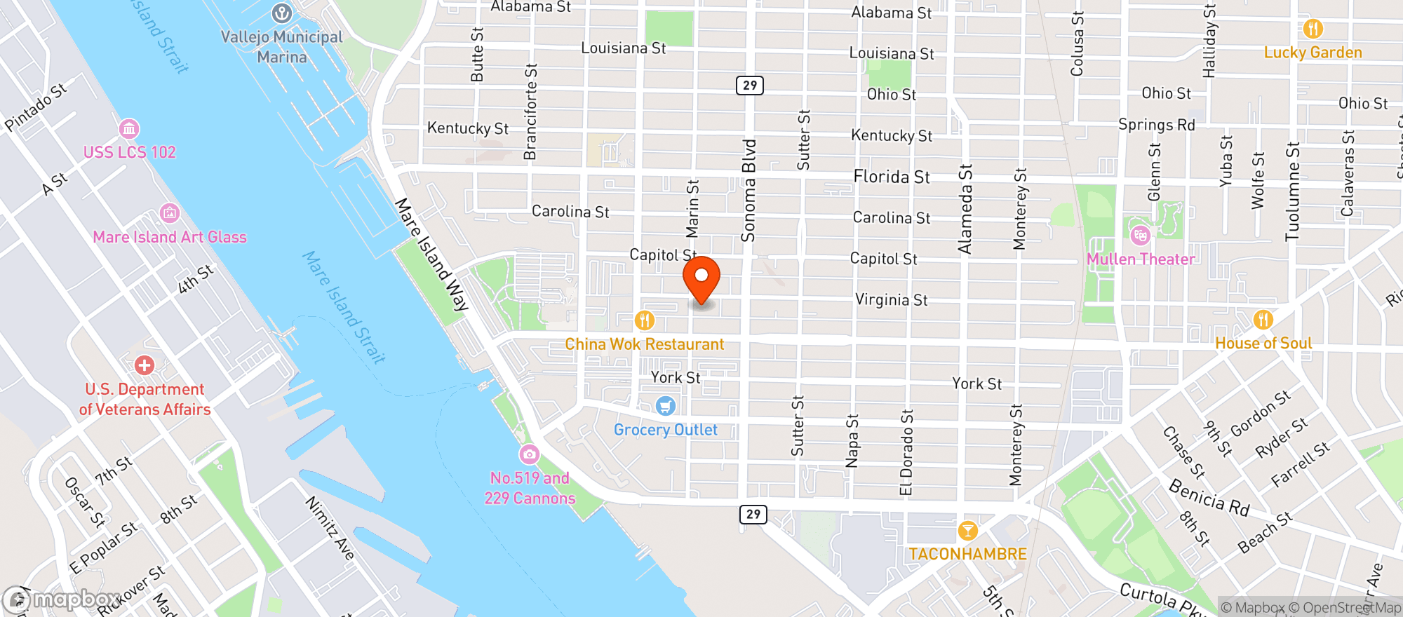 Map showing Anchor Pantry