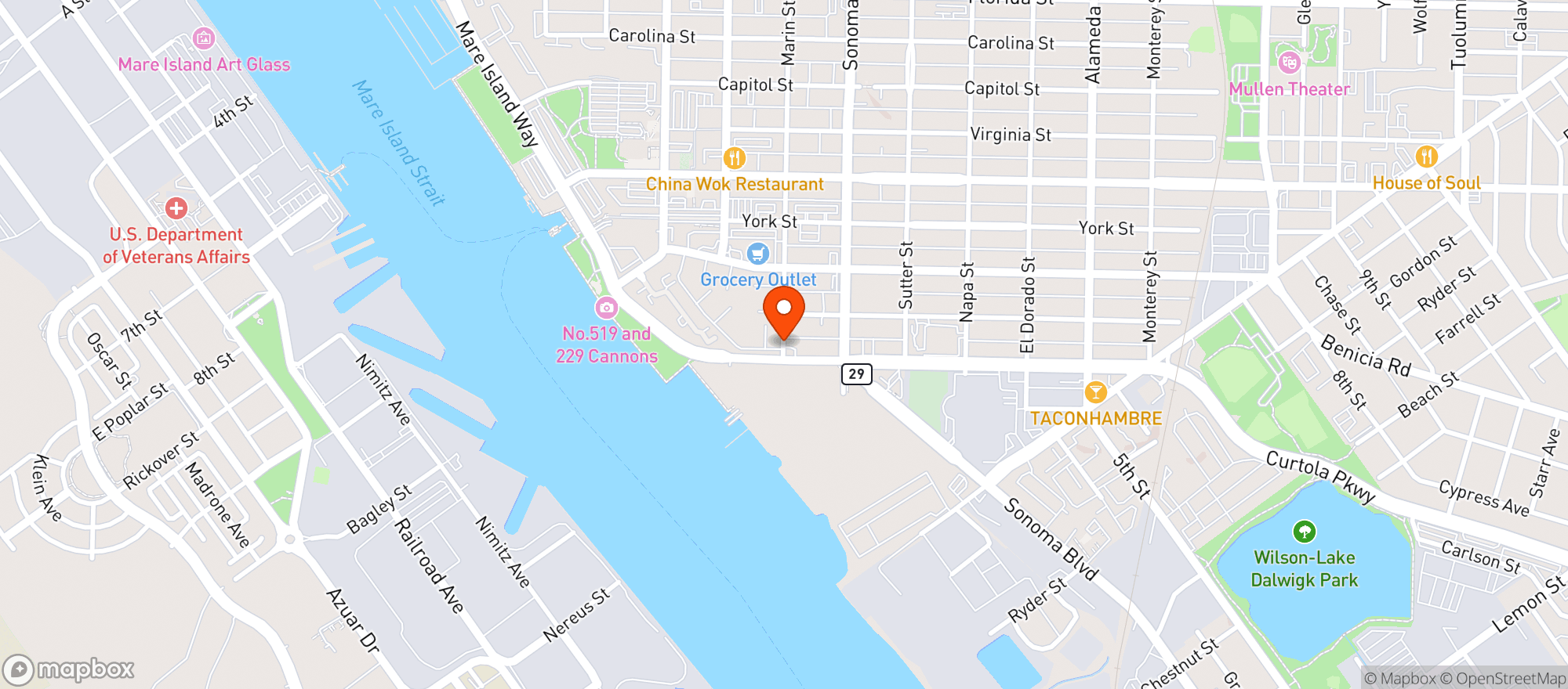 Map showing Omayh Food Mart