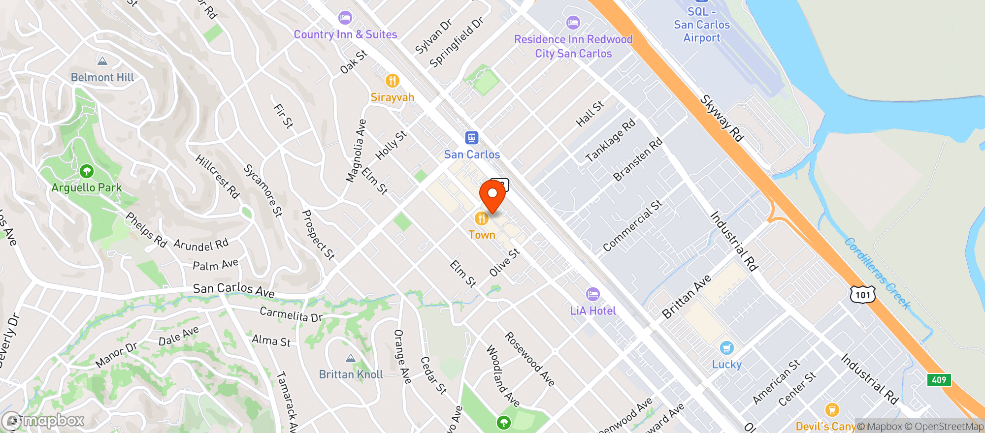 Map showing Taurus Steakhouse
