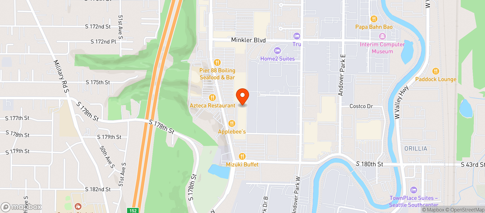 Map showing World Market Tukwila