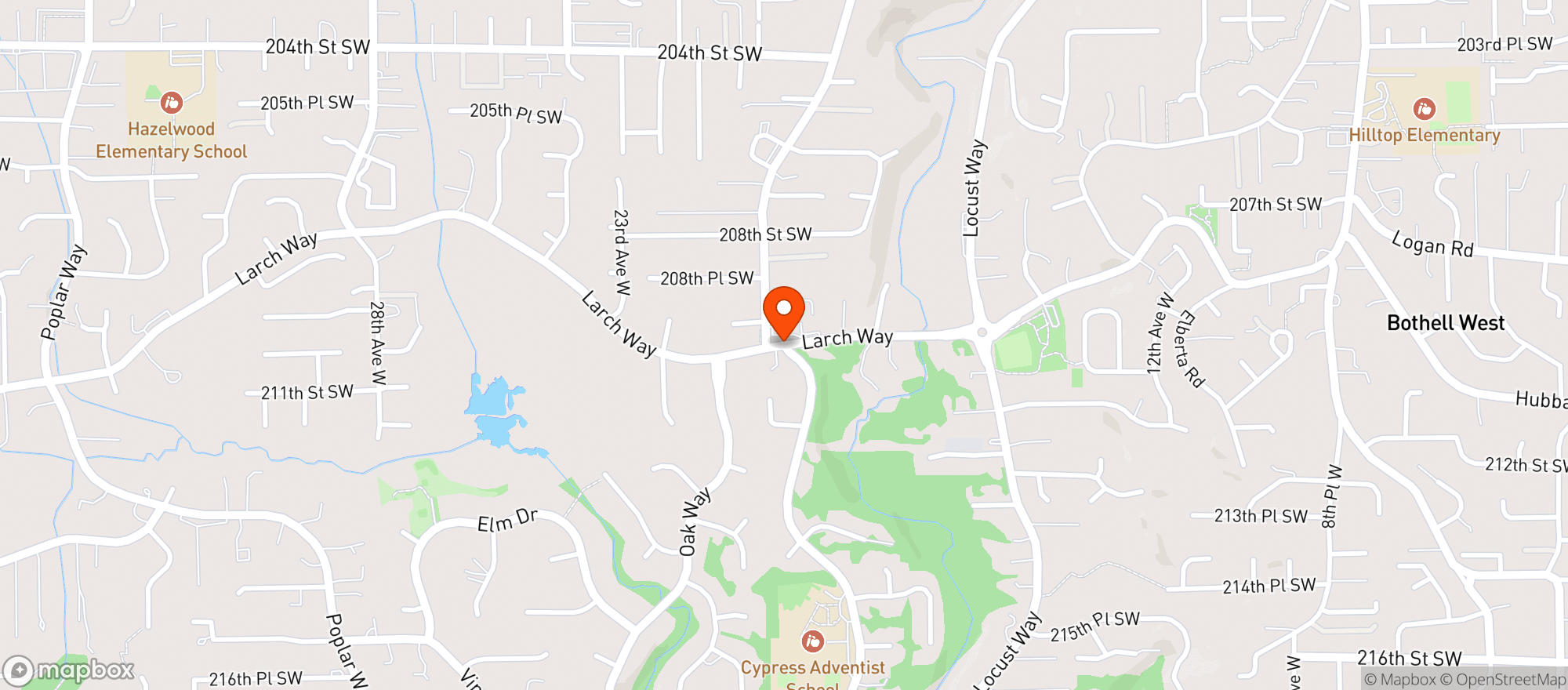 Map showing CYPRESS MINI MART