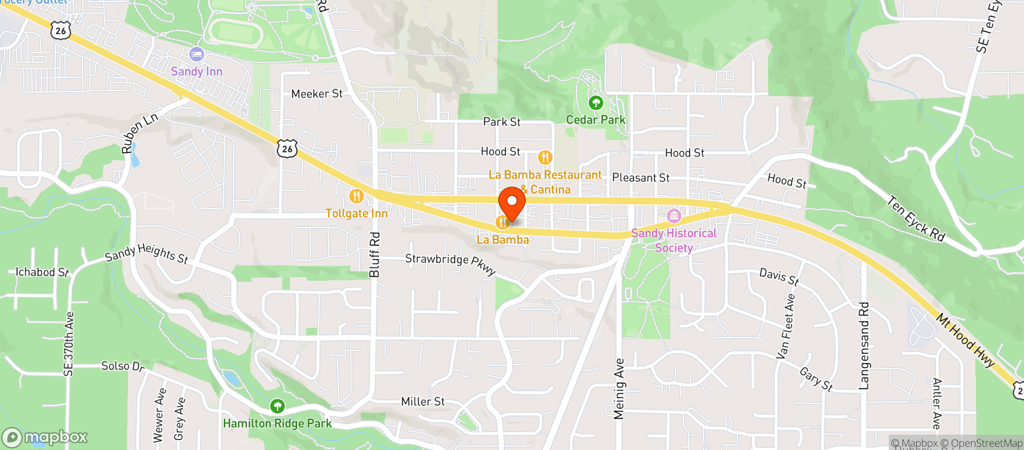 Map showing Sandy Liquor Store