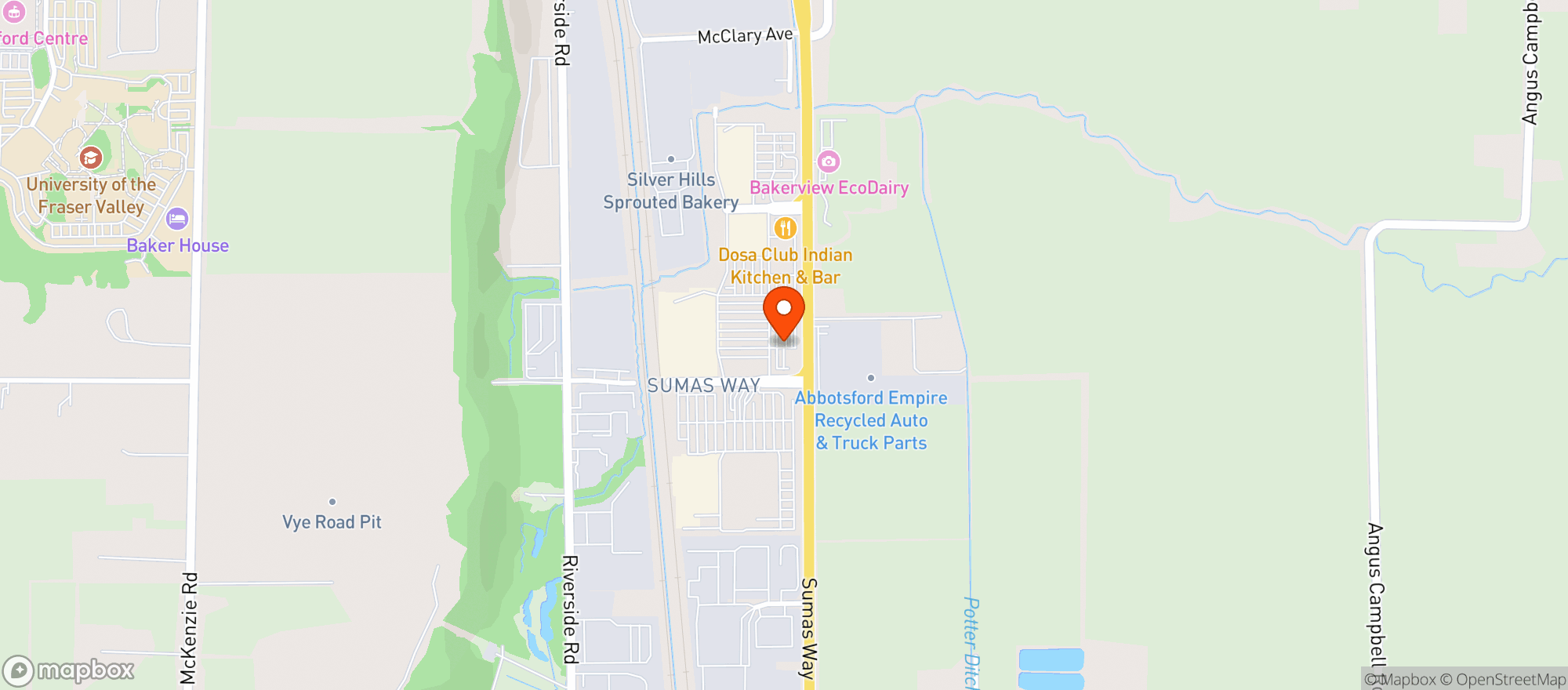 Map showing Angry Otter Liquor
