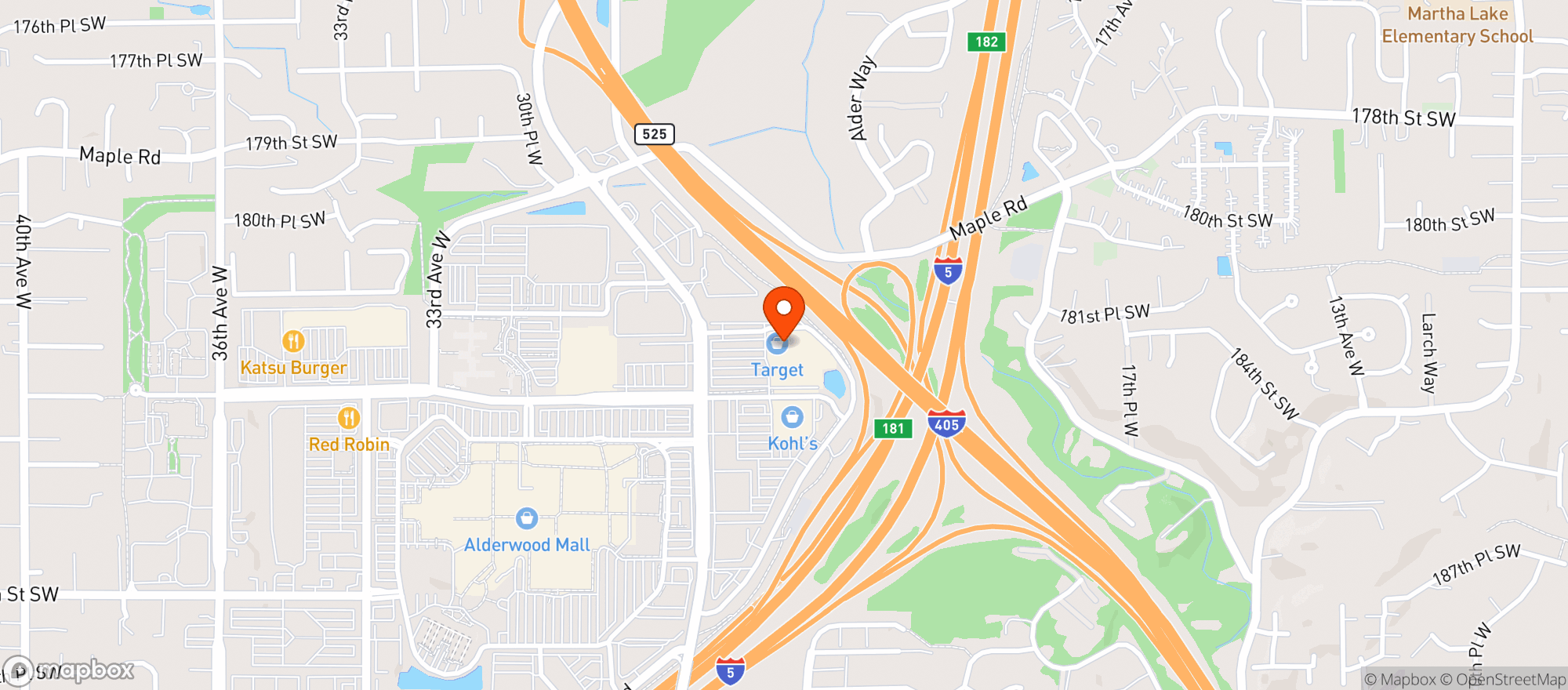 Map showing Target
