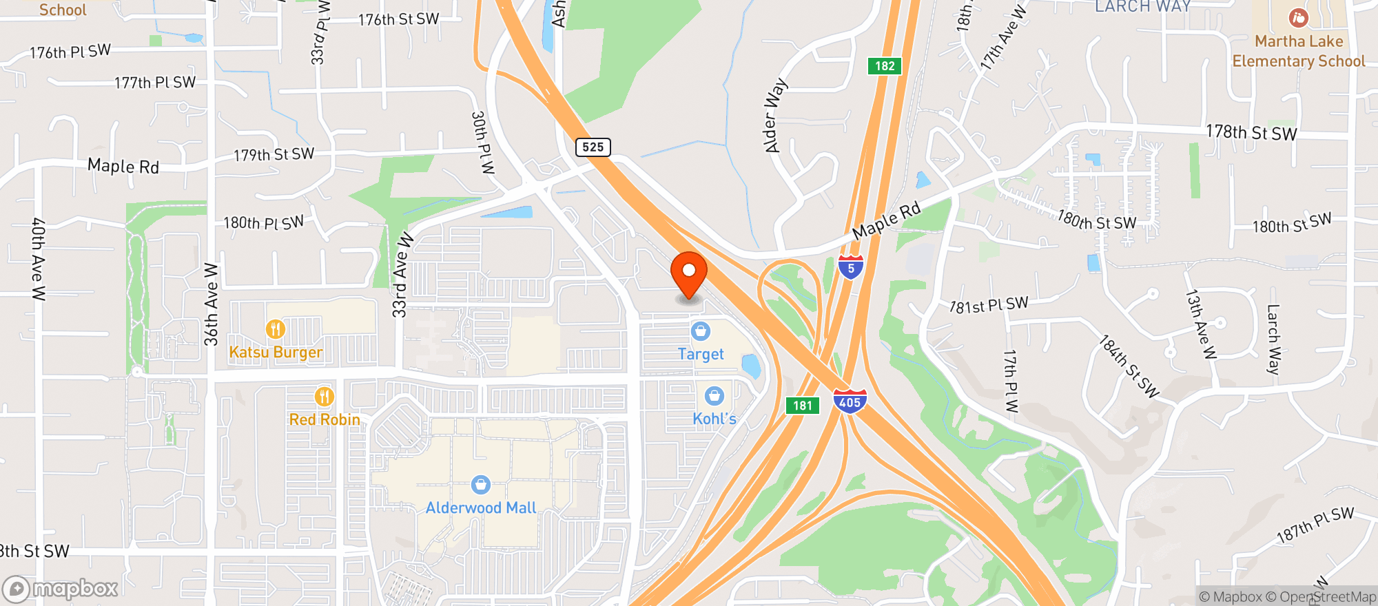 Map showing World Market Lynnwood
