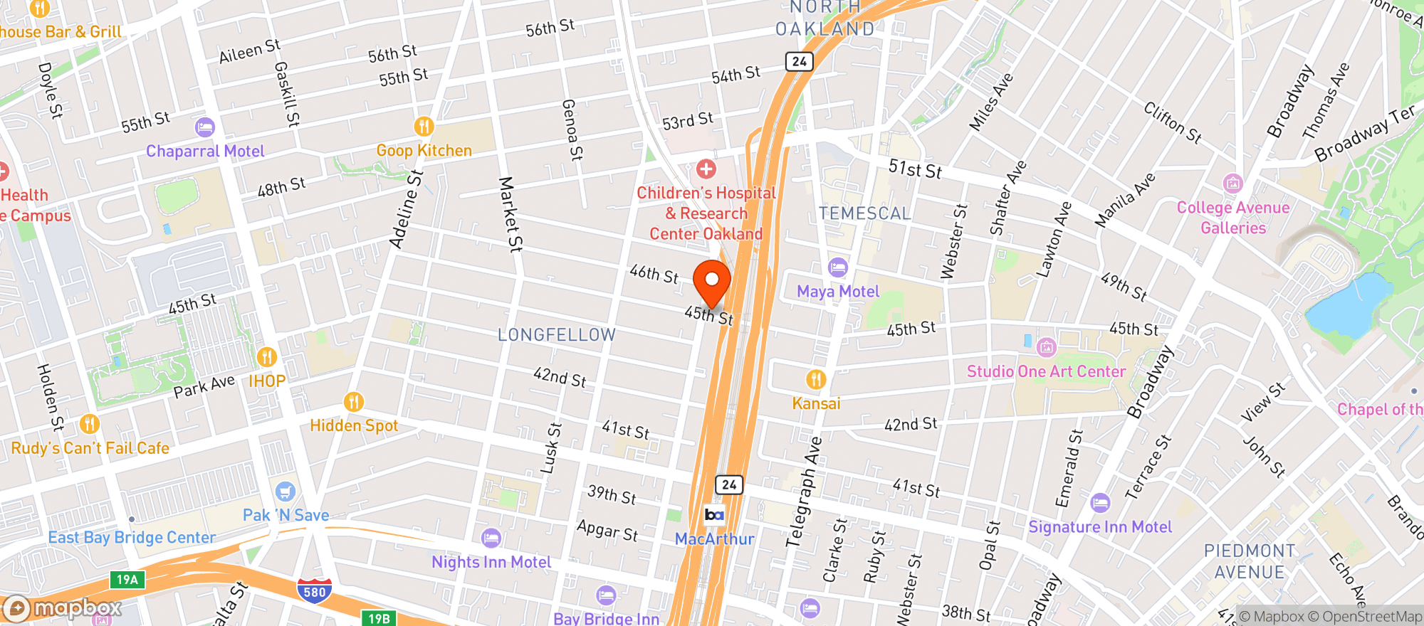 Map showing Micro's Market