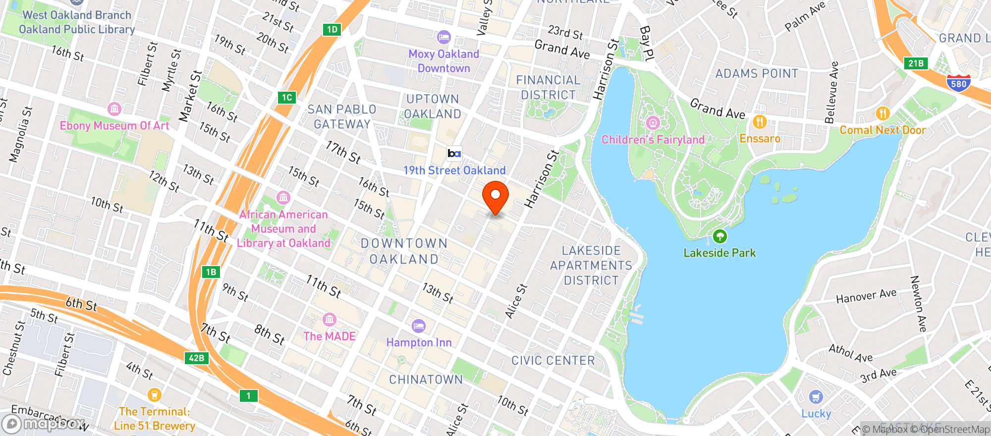 Map showing Howden Market #144493 - Oakland