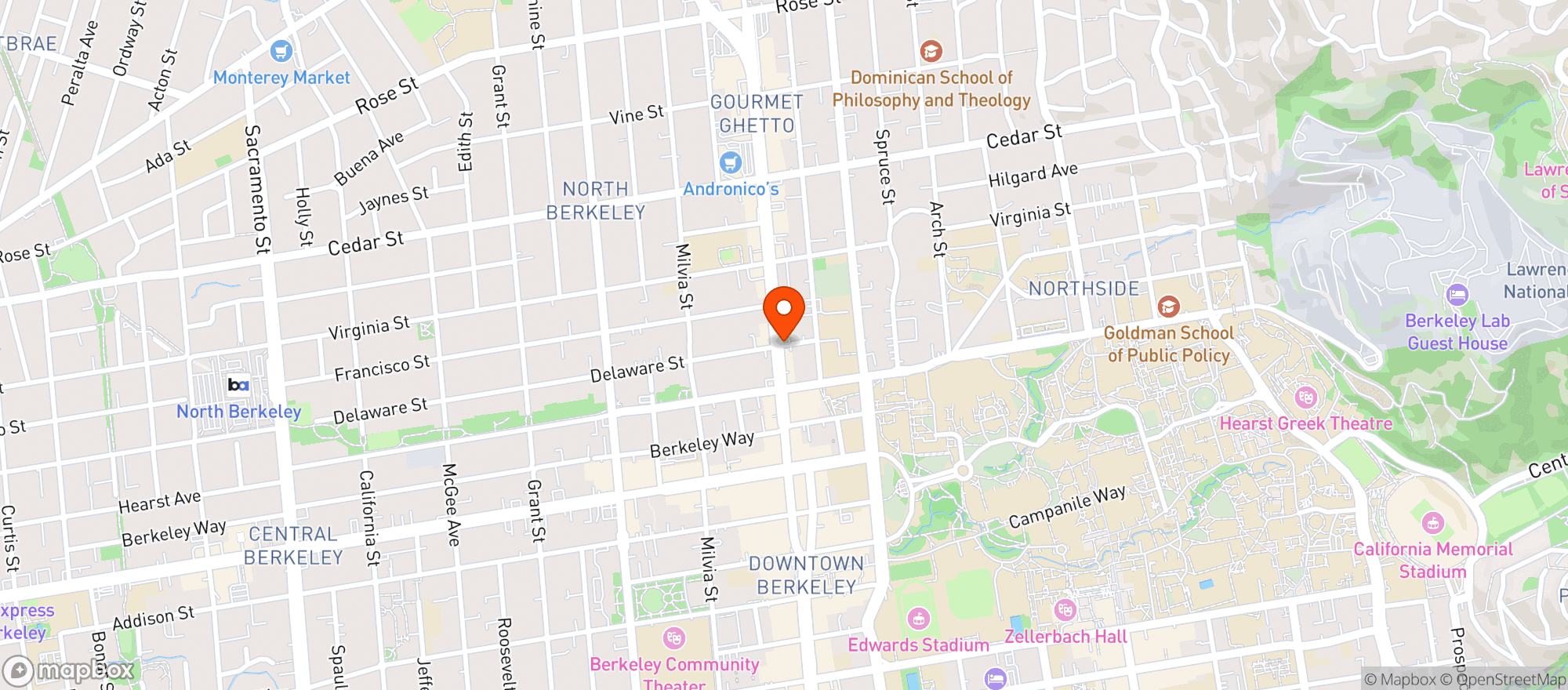 Map showing Victory Point Cafe