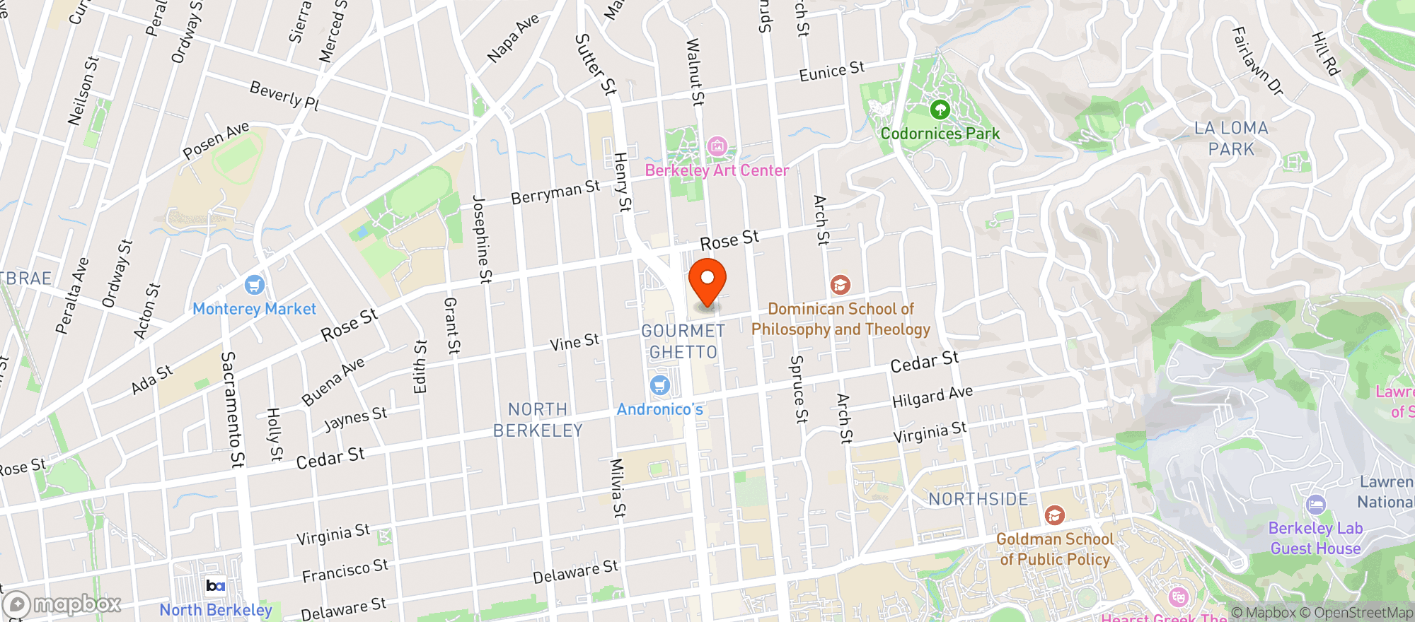 Map showing Vintage Berkeley - Vine