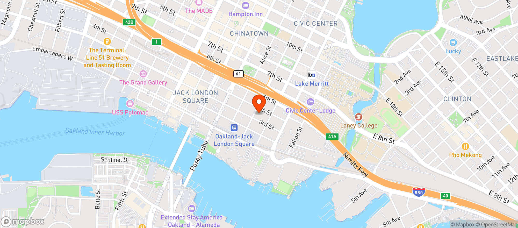 Map showing Tiger's Taproom