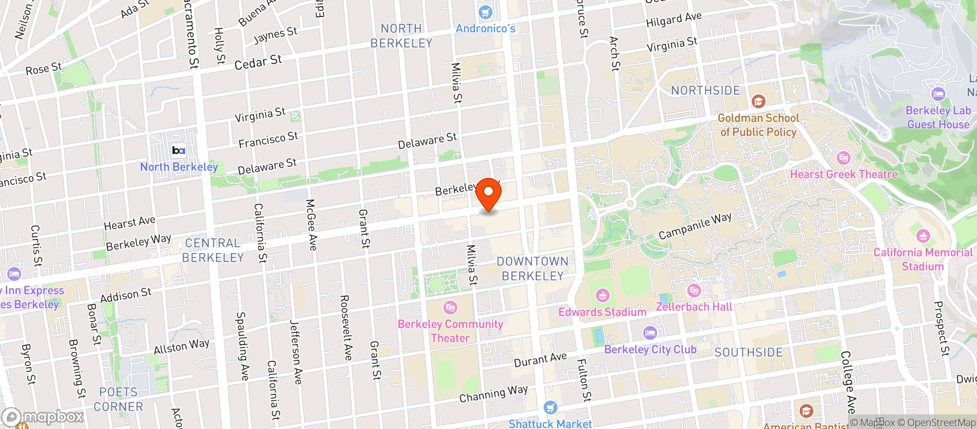 Map showing Uc Theatre