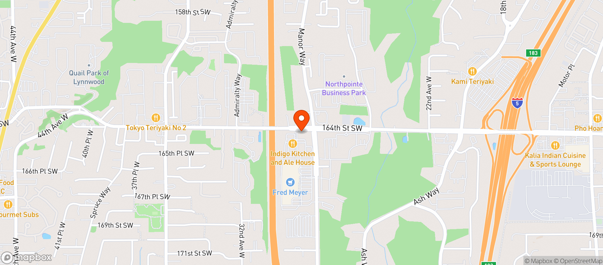 Map showing Fred Meyer
