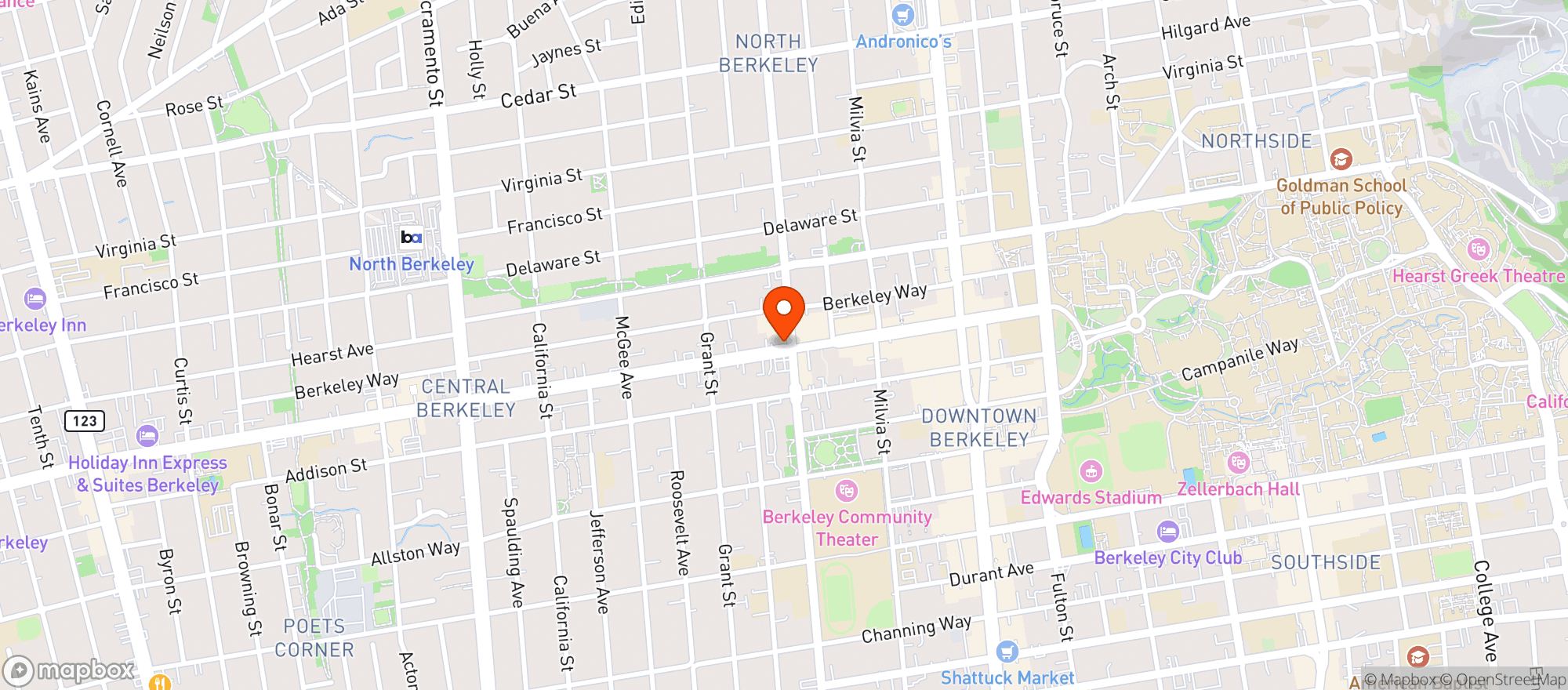 Map showing Trader Joes