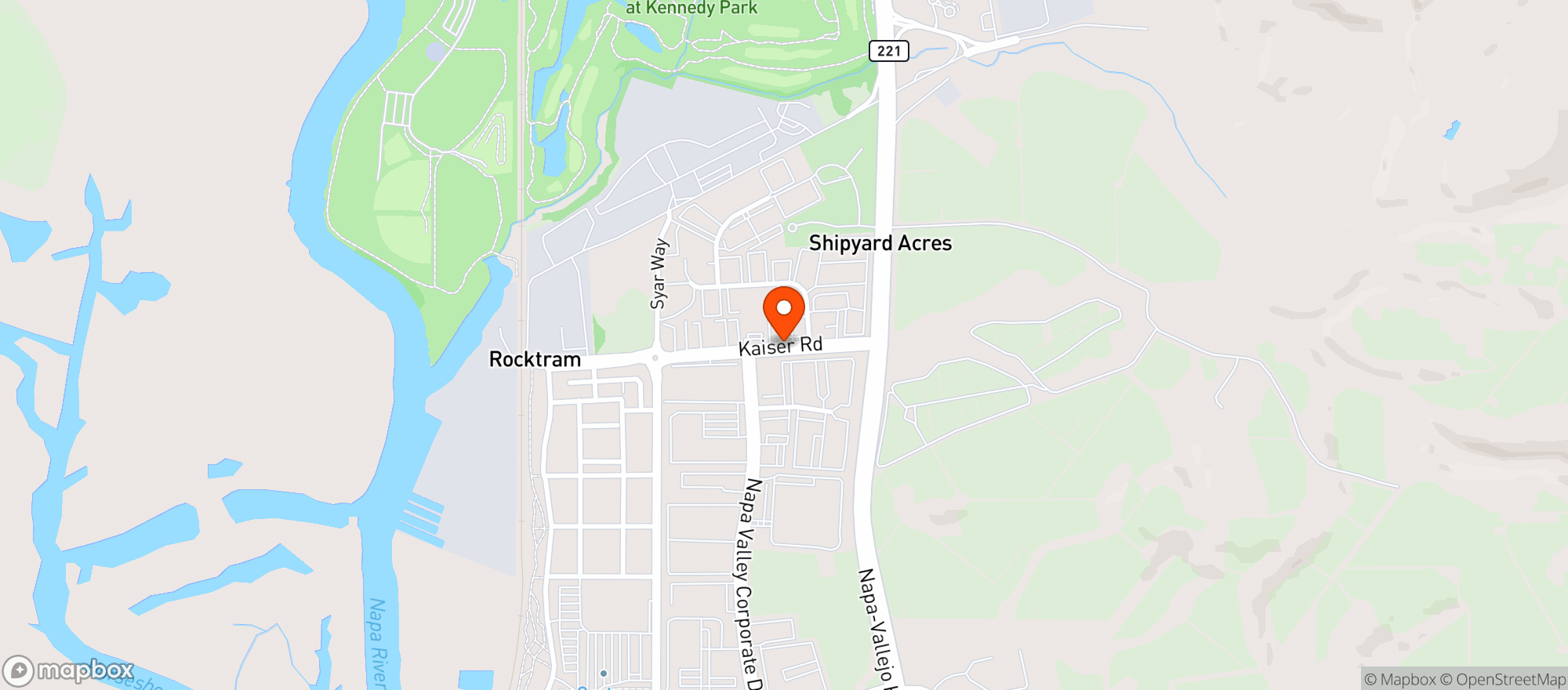 Map showing Napa Cannabis Collective