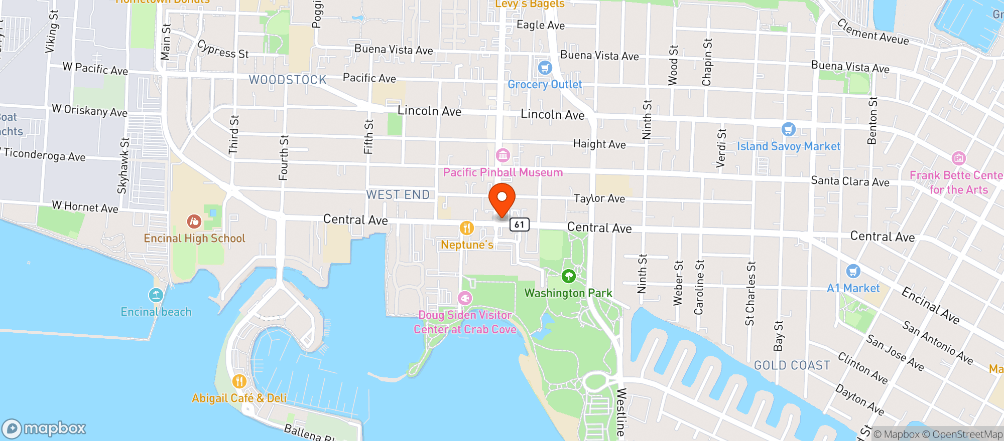 Map showing Bar & Grill