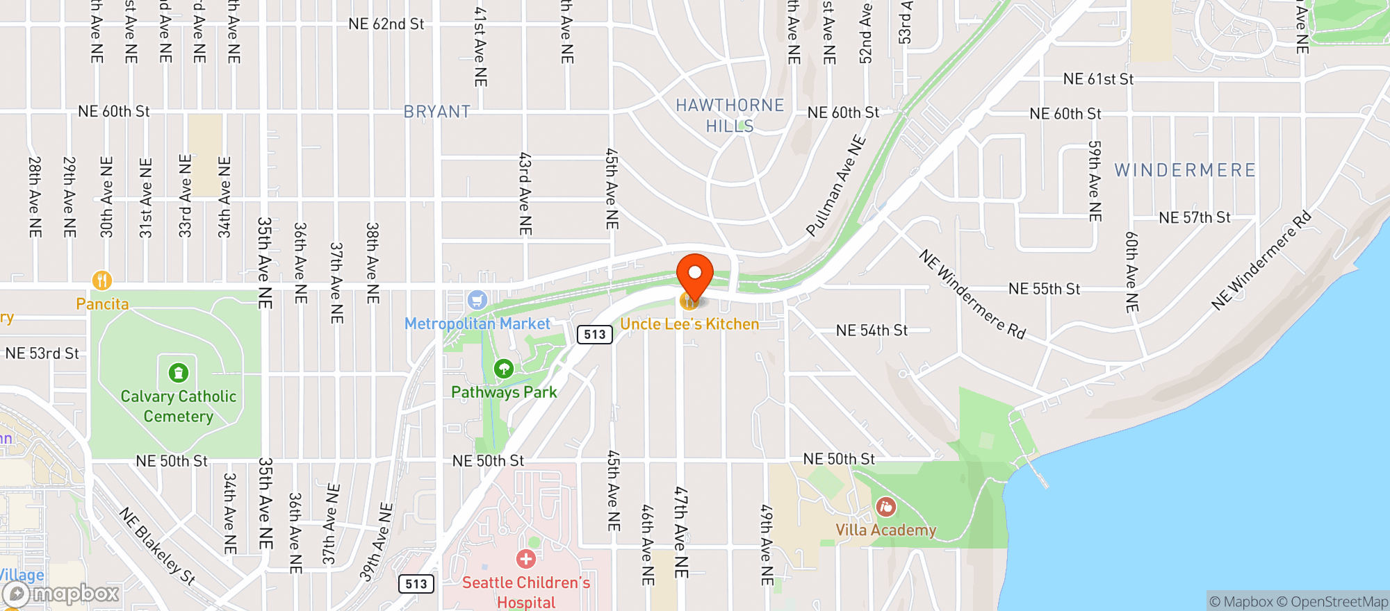 Map showing Sandpoint Grill
