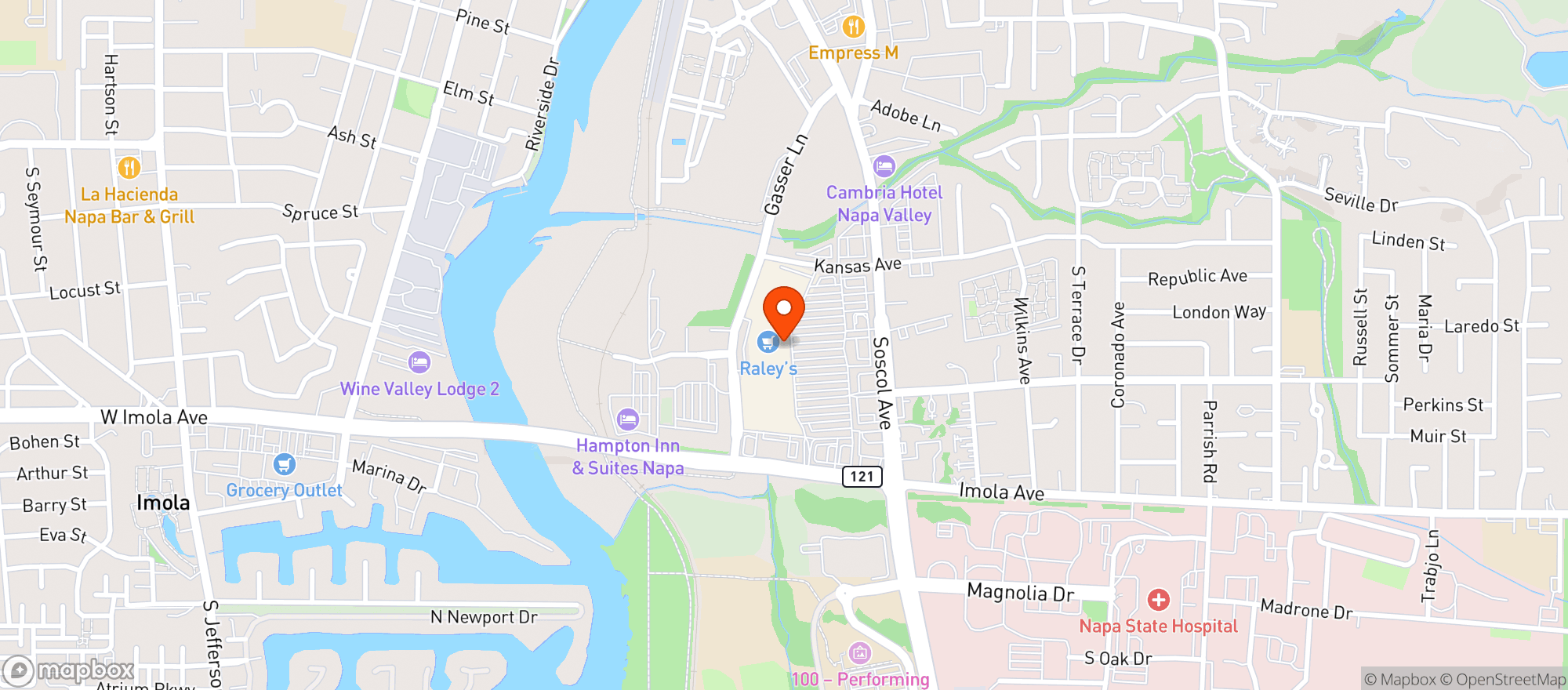 Map showing Raleys (Napa) - 002500319