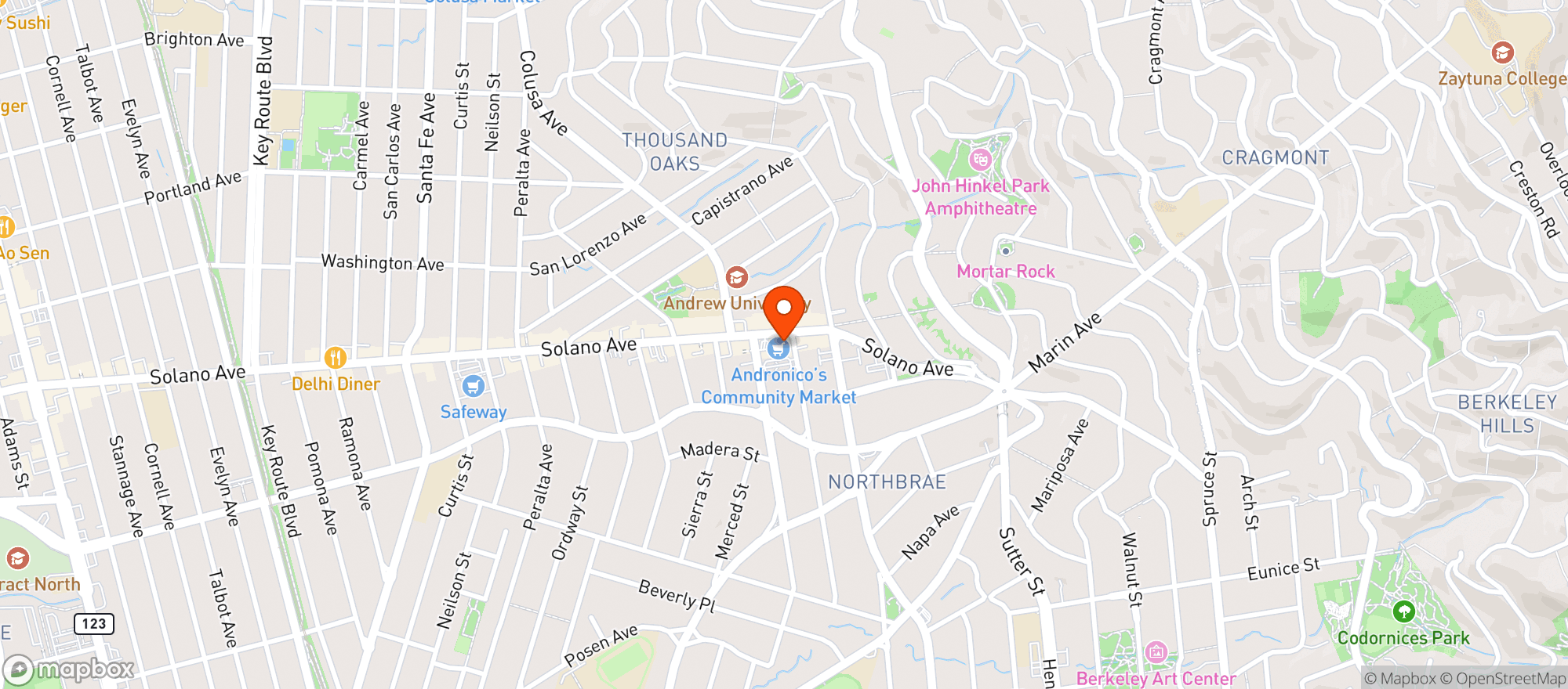 Map showing Andronicos