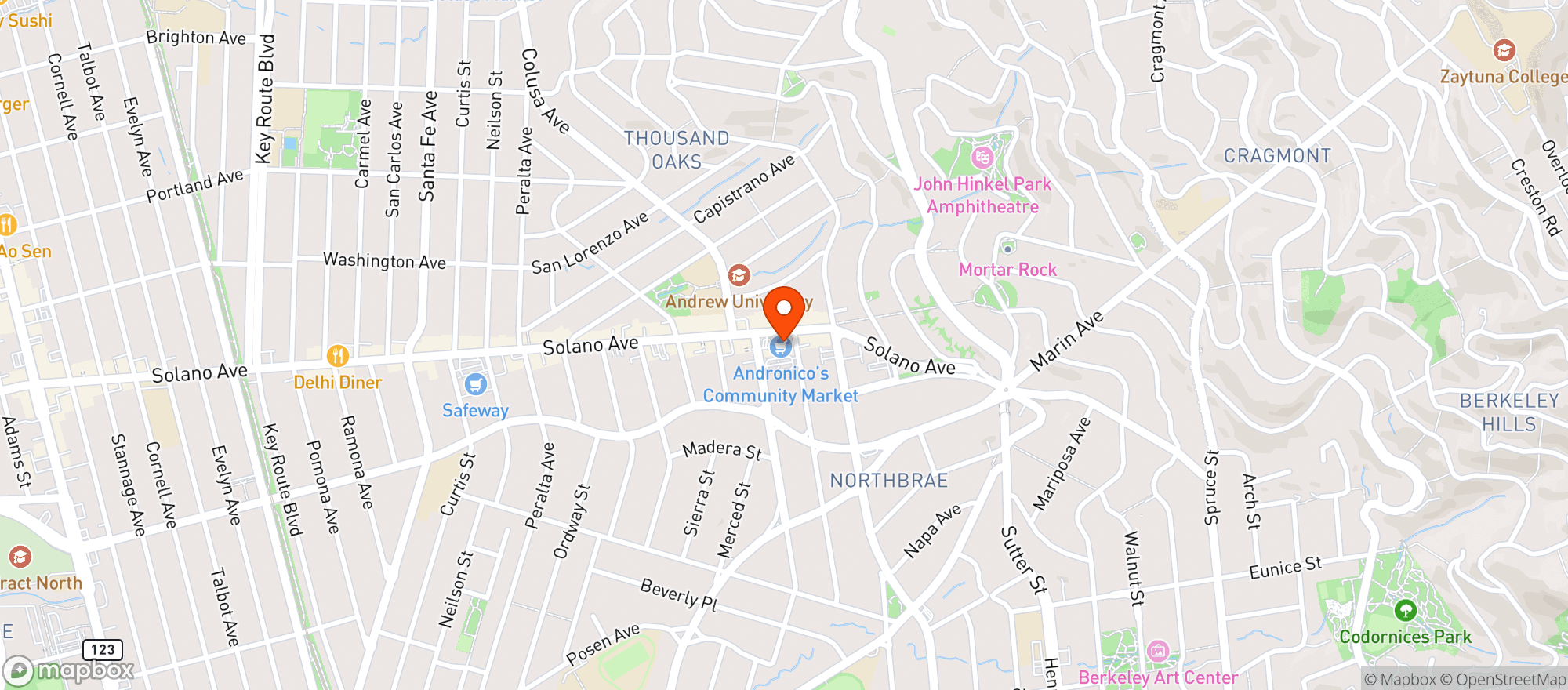 Map showing Safeway - 2451 - Berkeley