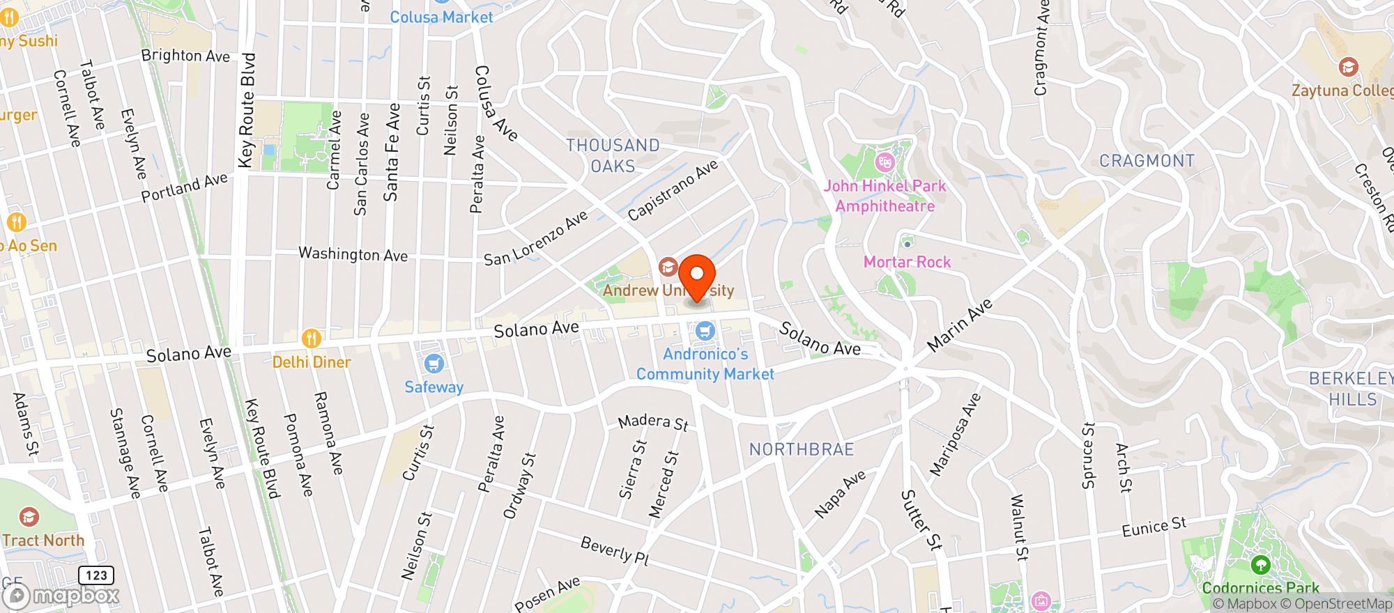 Map showing Of All Places Market