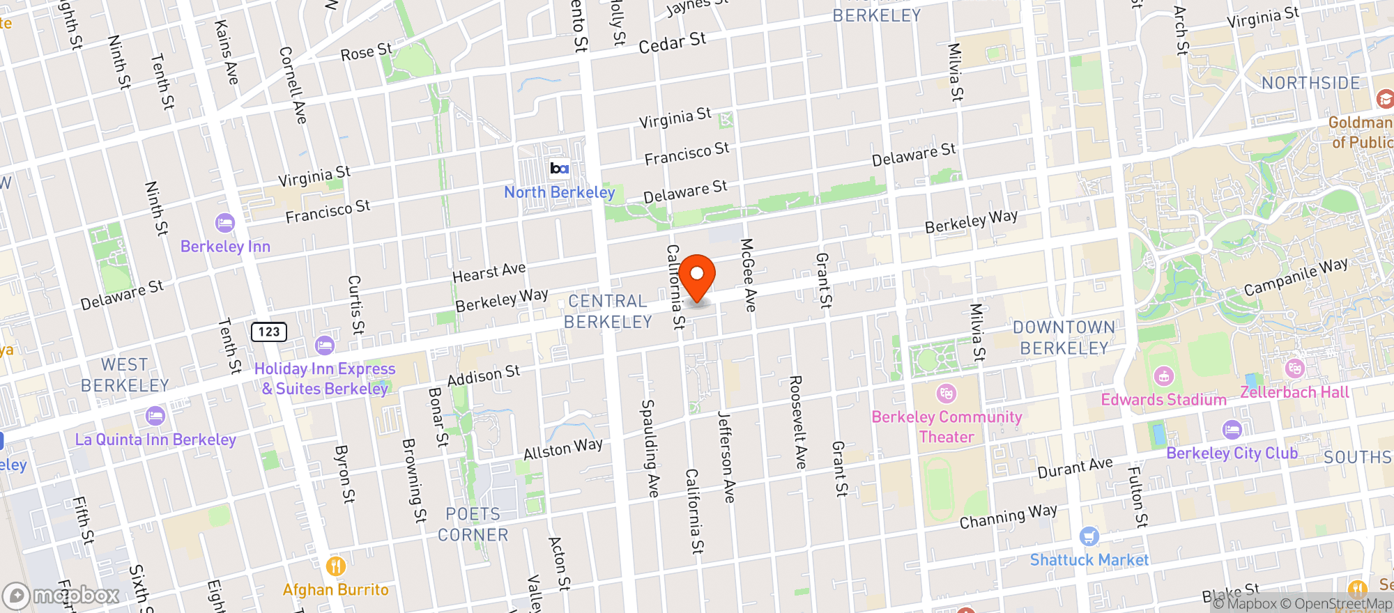 Map showing Popeye's Tobacco & Grocery