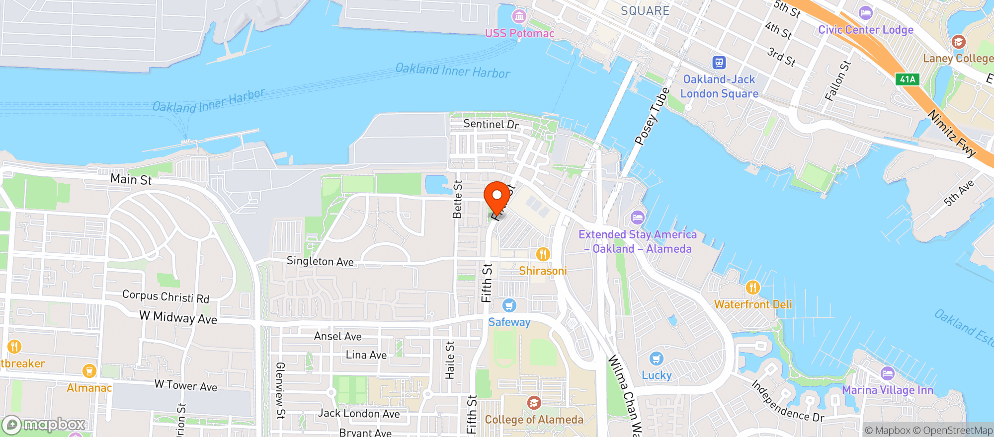 Map showing Target Store