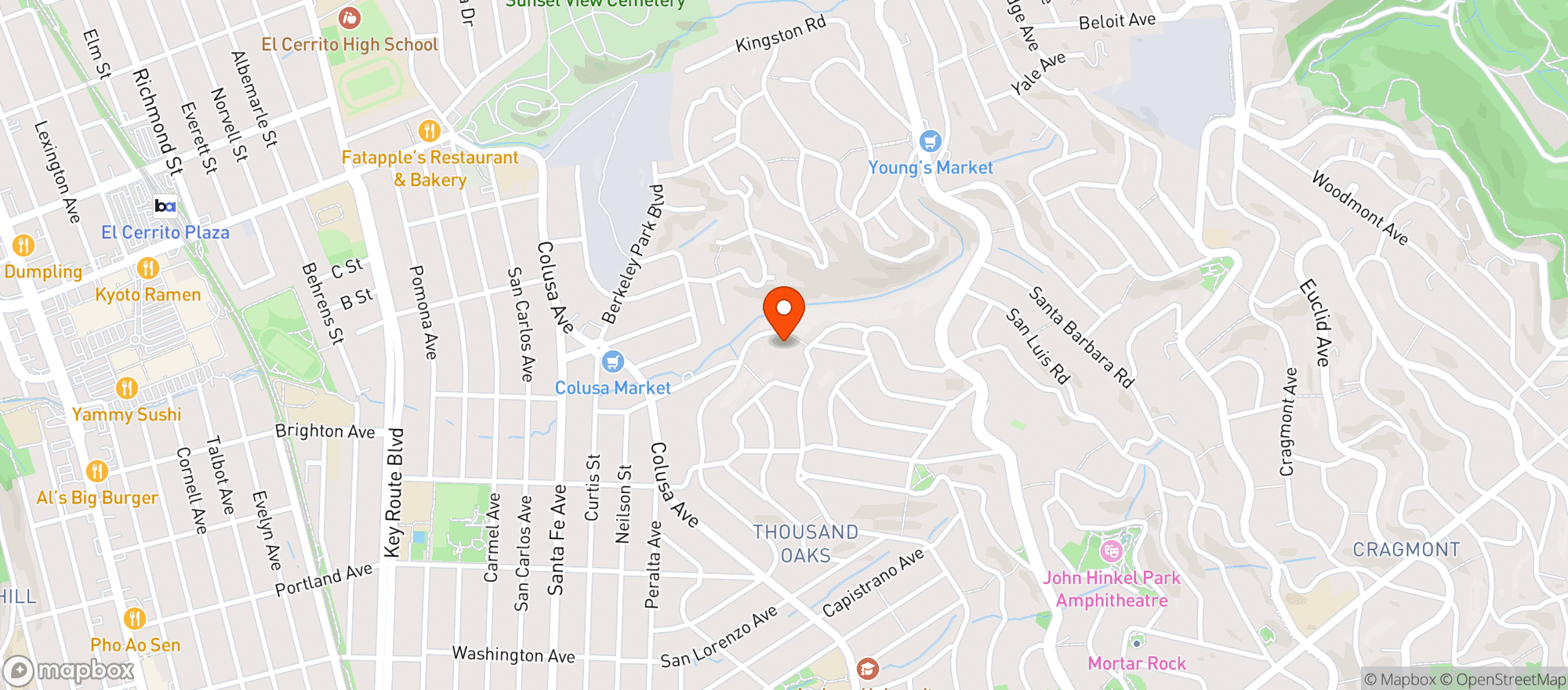 Map showing Colusa Market -
