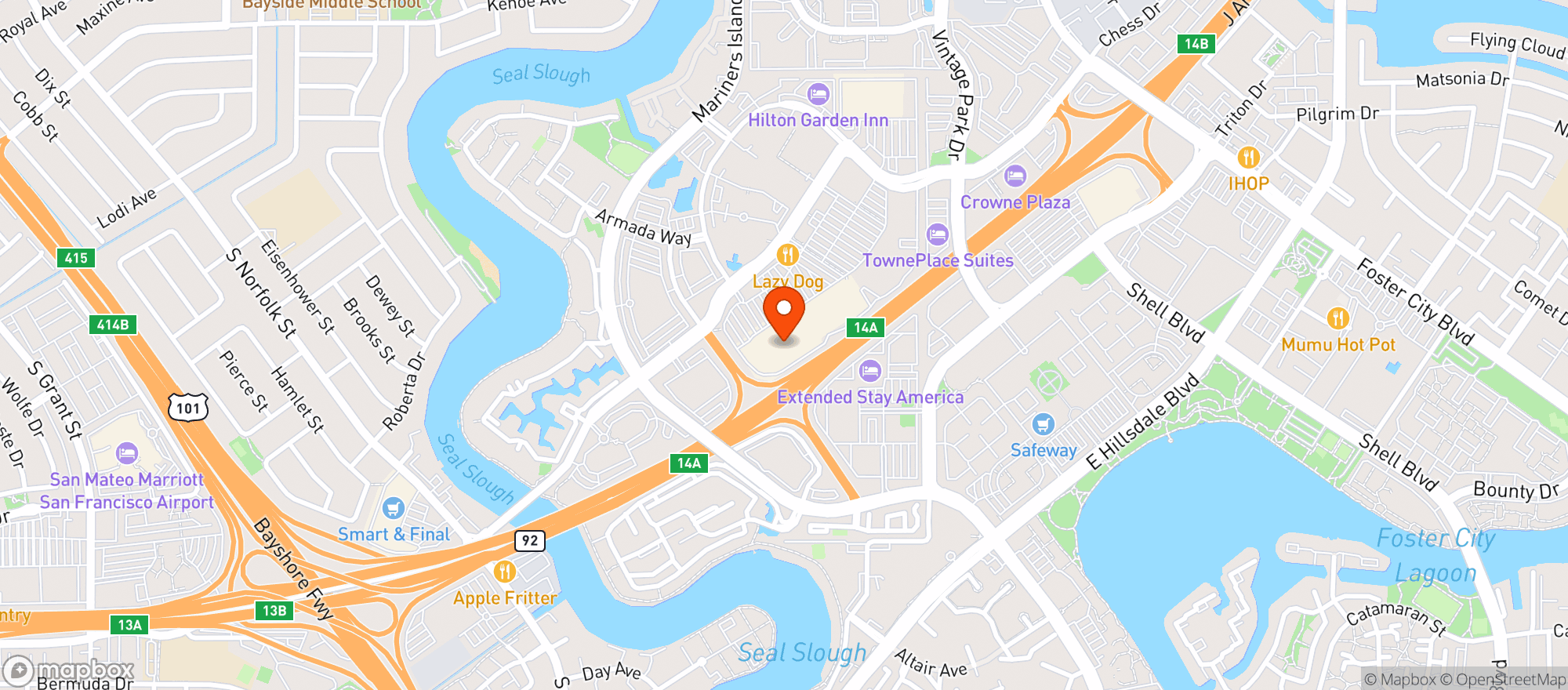 Map showing Target