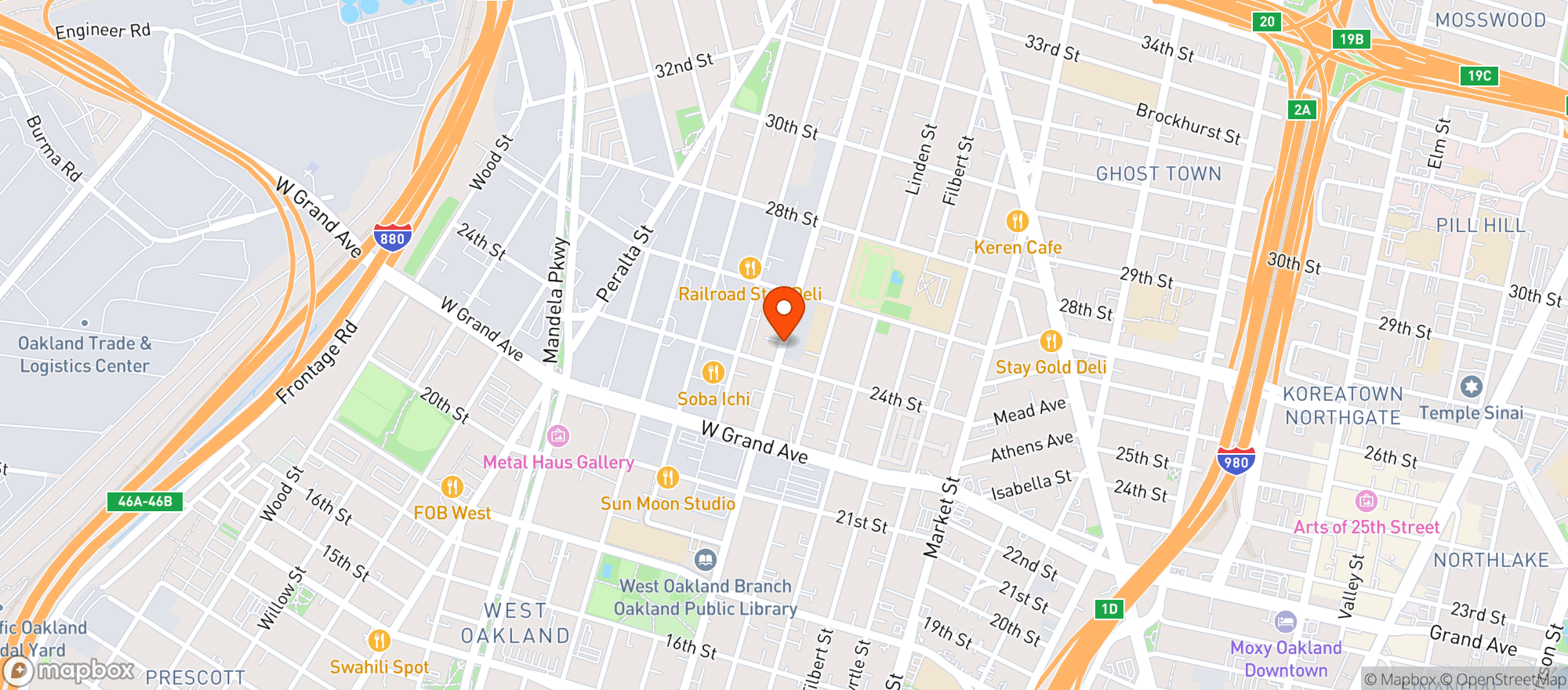 Map showing Nicks Smoke Shop