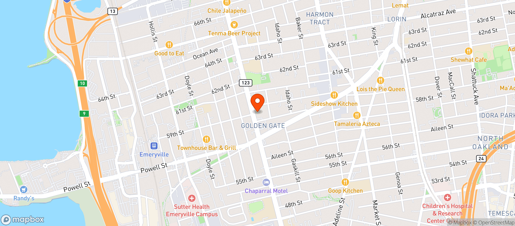 Map showing Gateway Liquor