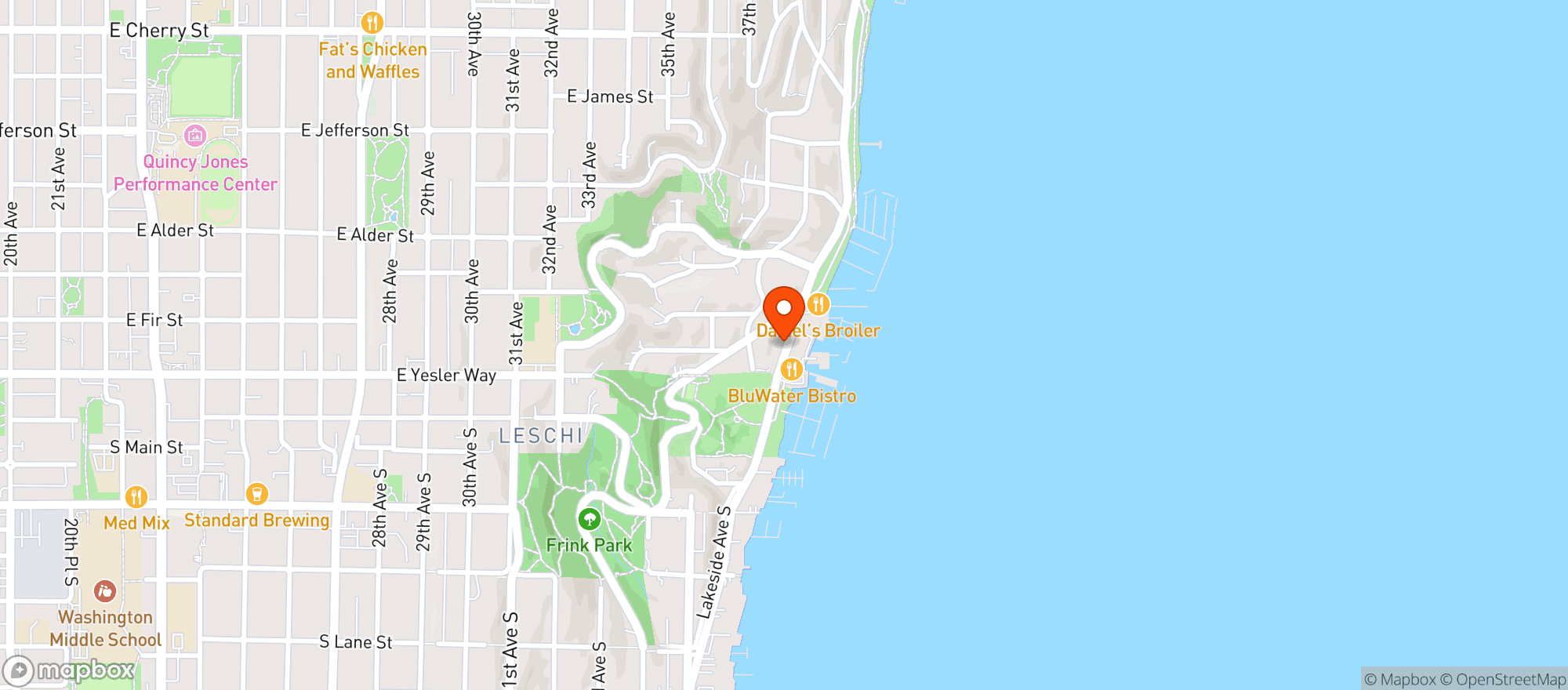 Map showing Leschi Mart