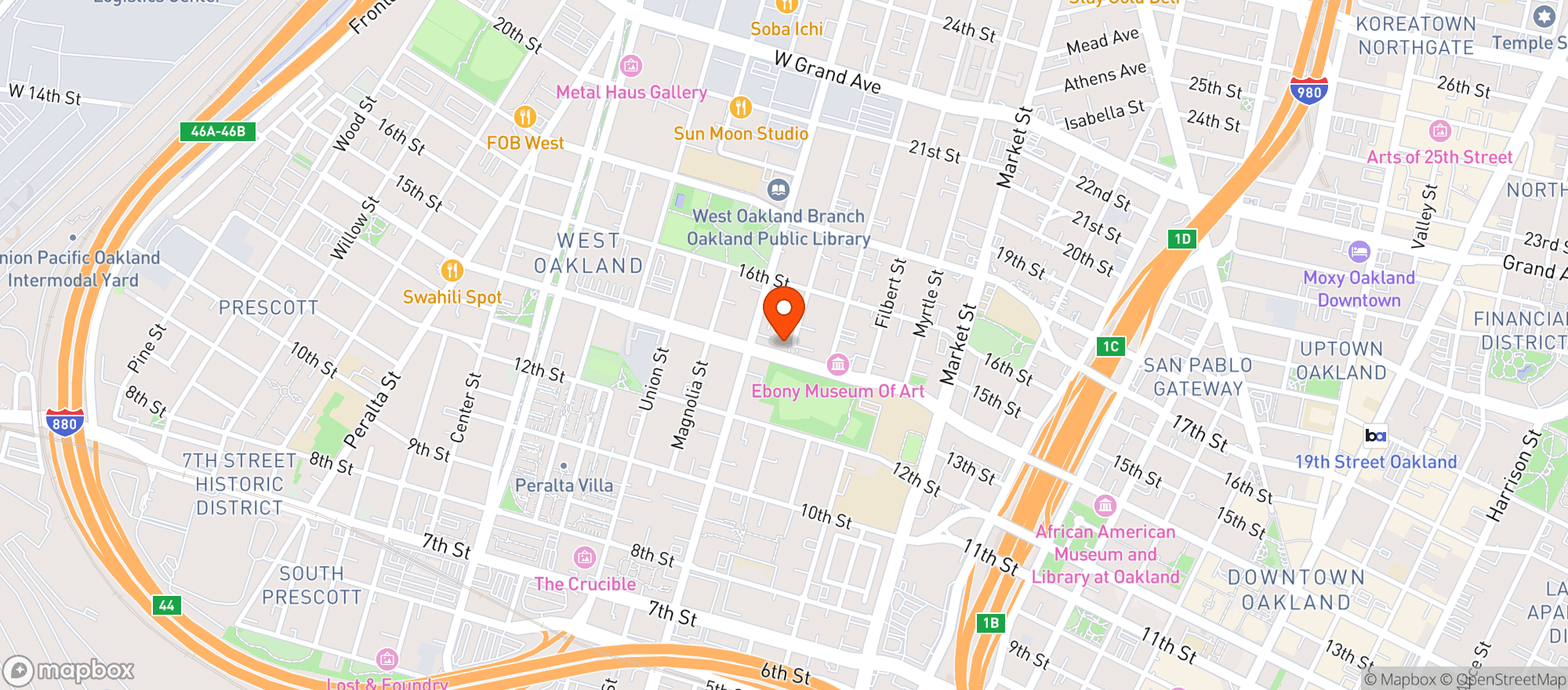 Map showing Sunbeam Market