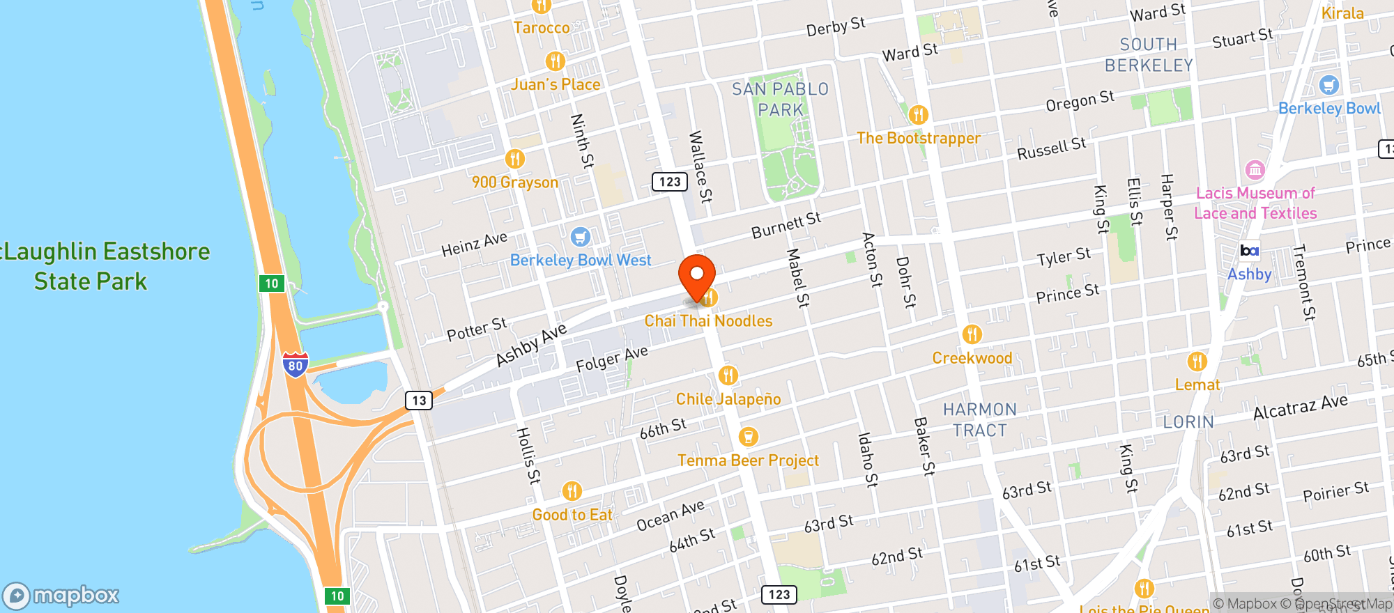 Map showing Tip Top Liquor