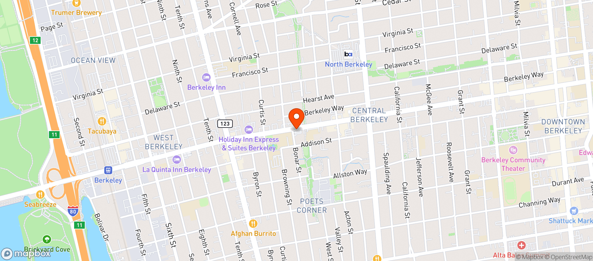 Map showing Marina Dynasty Liquors ( New Management) - Berkele