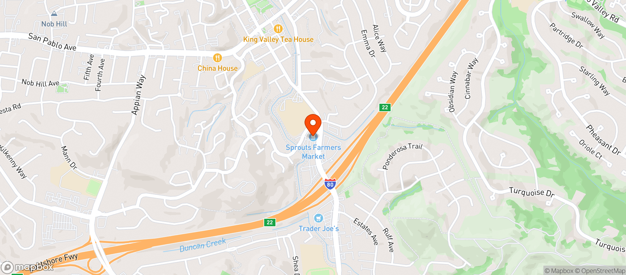 Map showing Sprouts Farmers Market