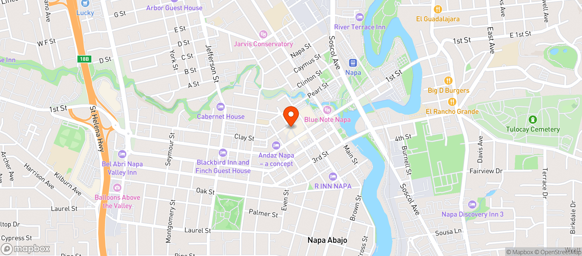 Map showing Deuce's Market