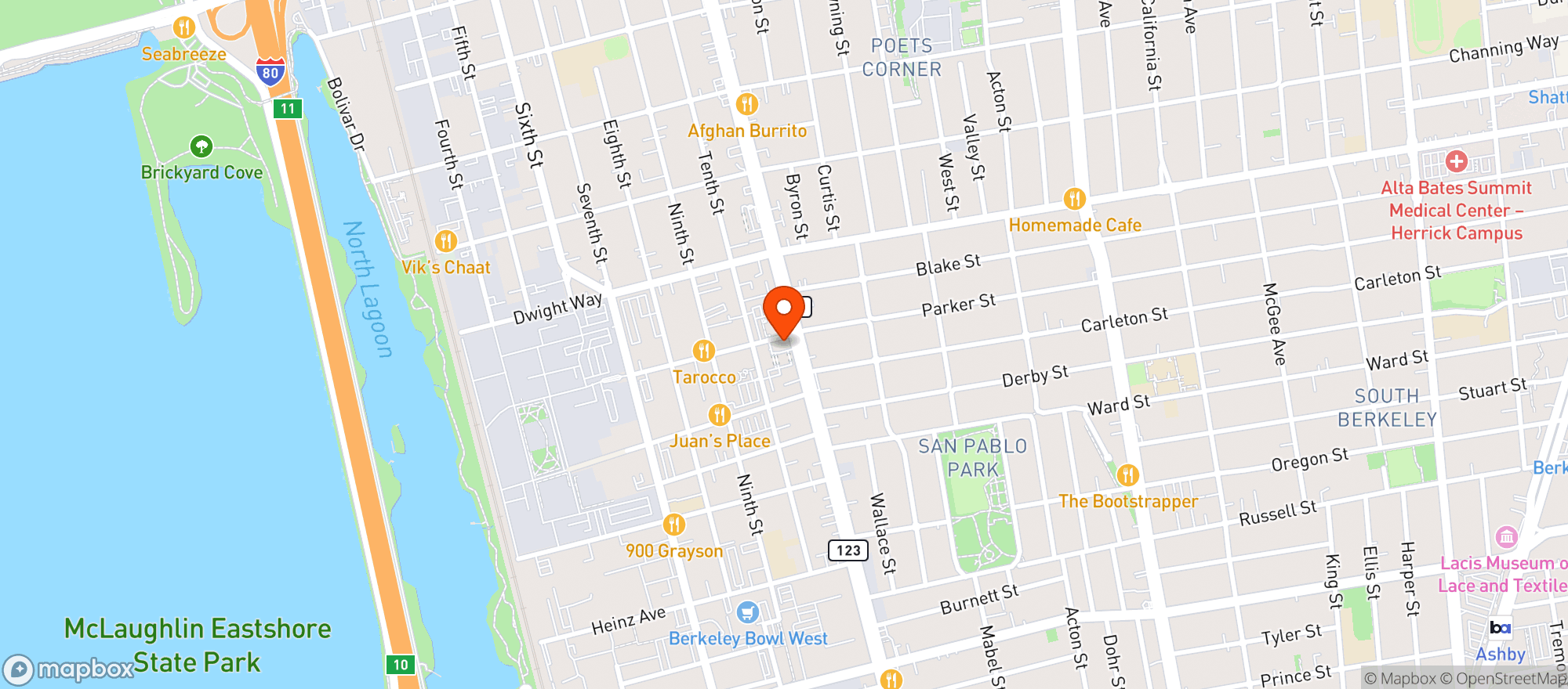 Map showing Missouri Cafe