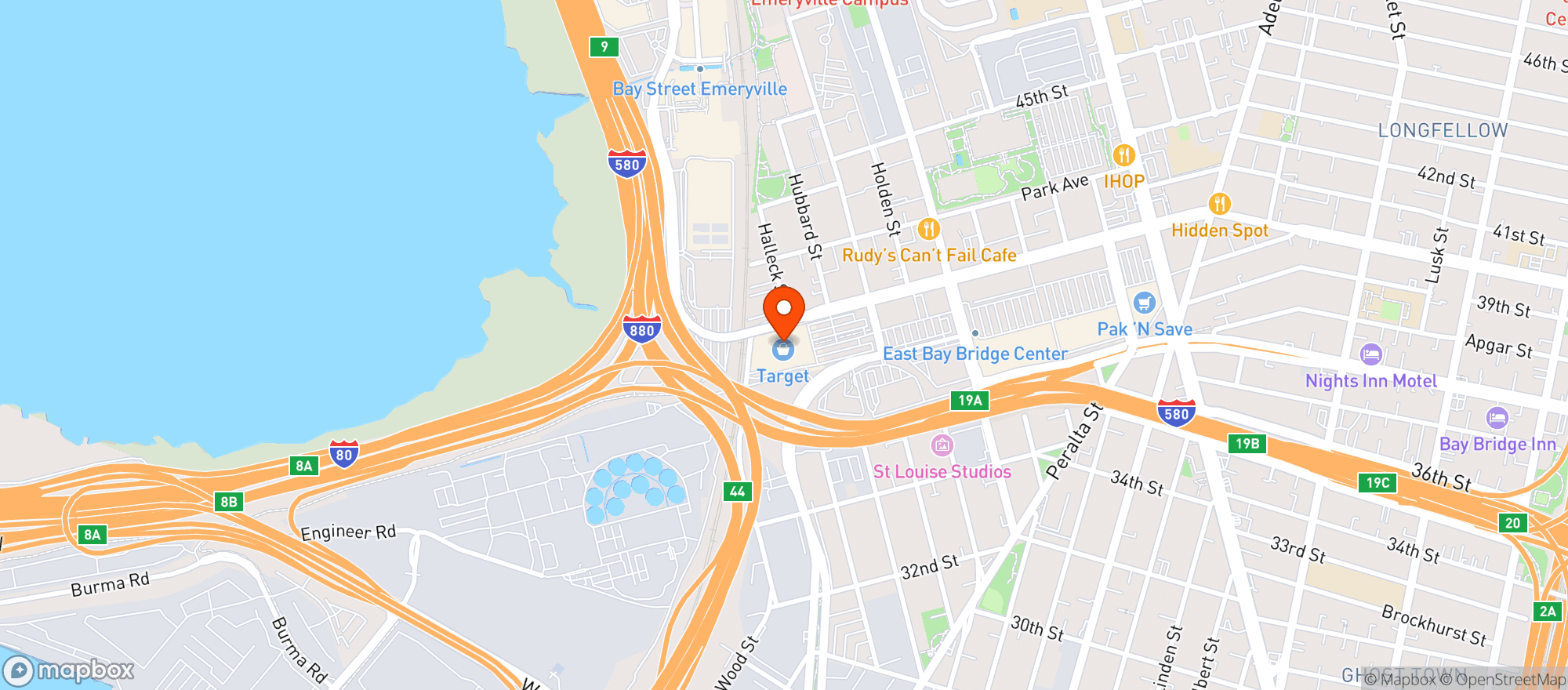 Map showing Target