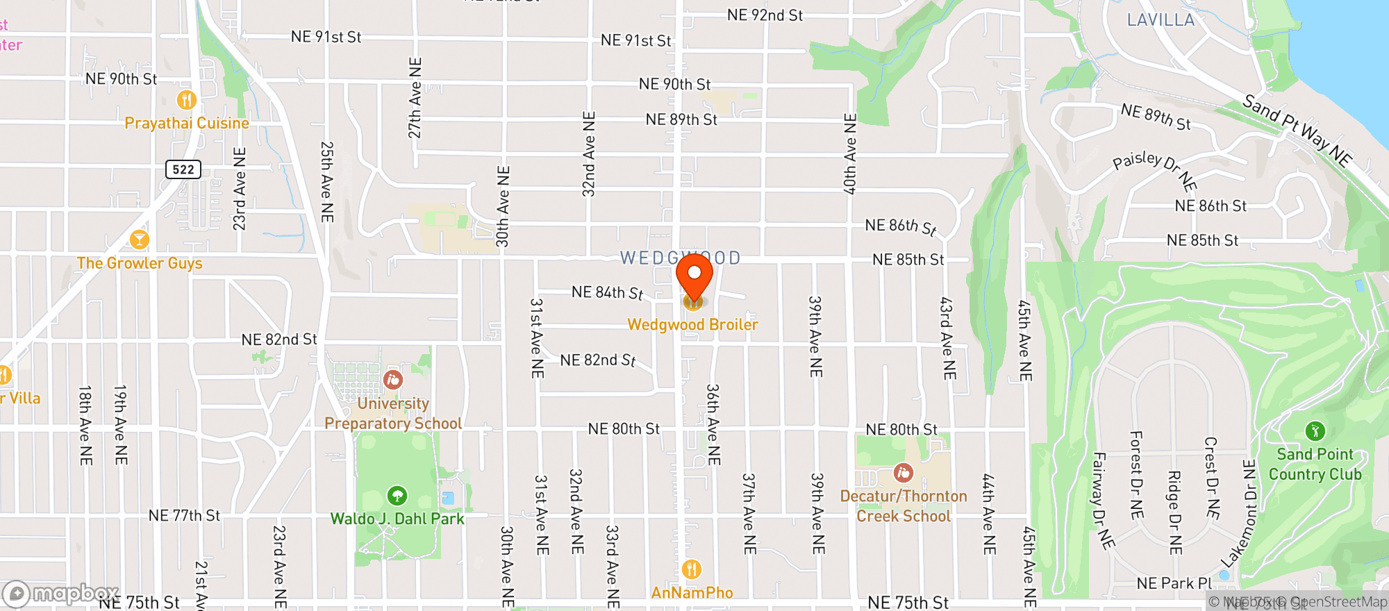 Map showing Wedgwood Broiler