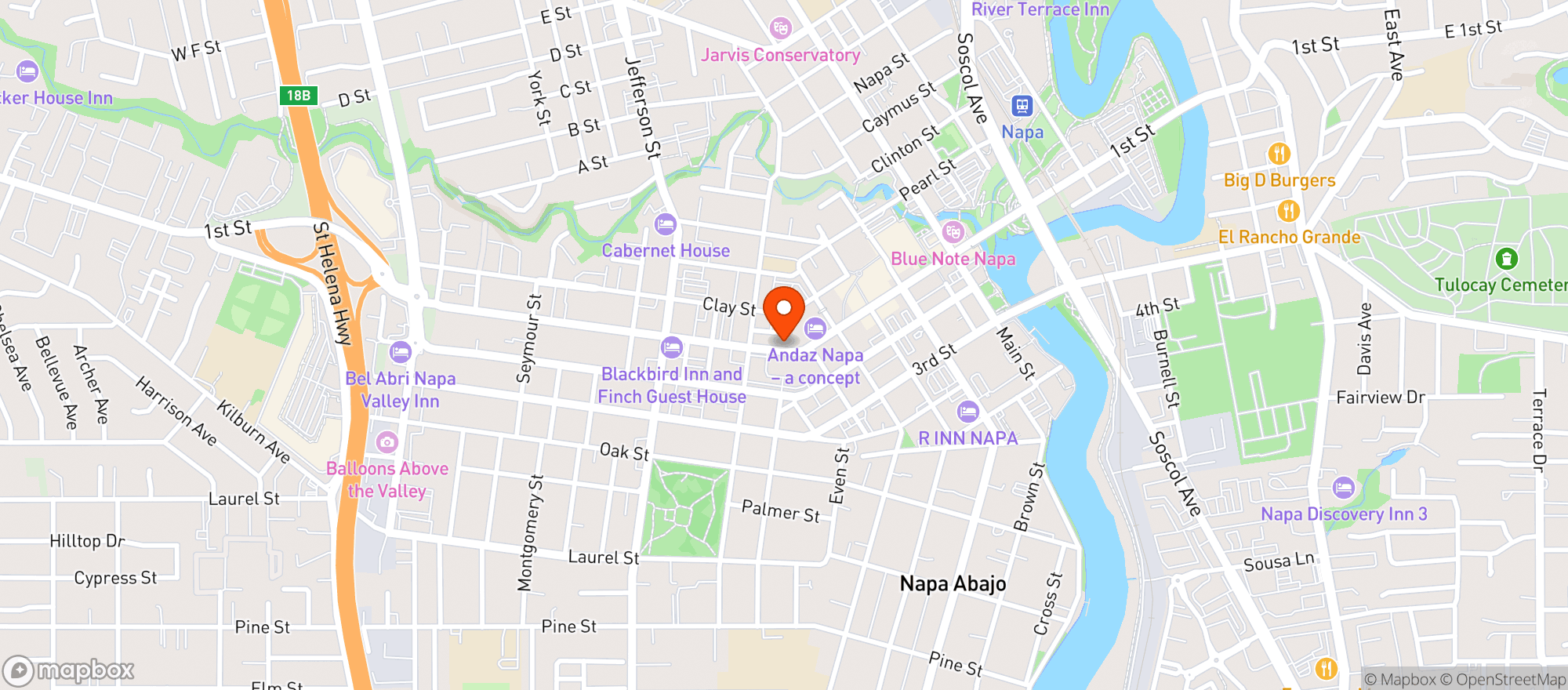 Map showing Chispa - Napa