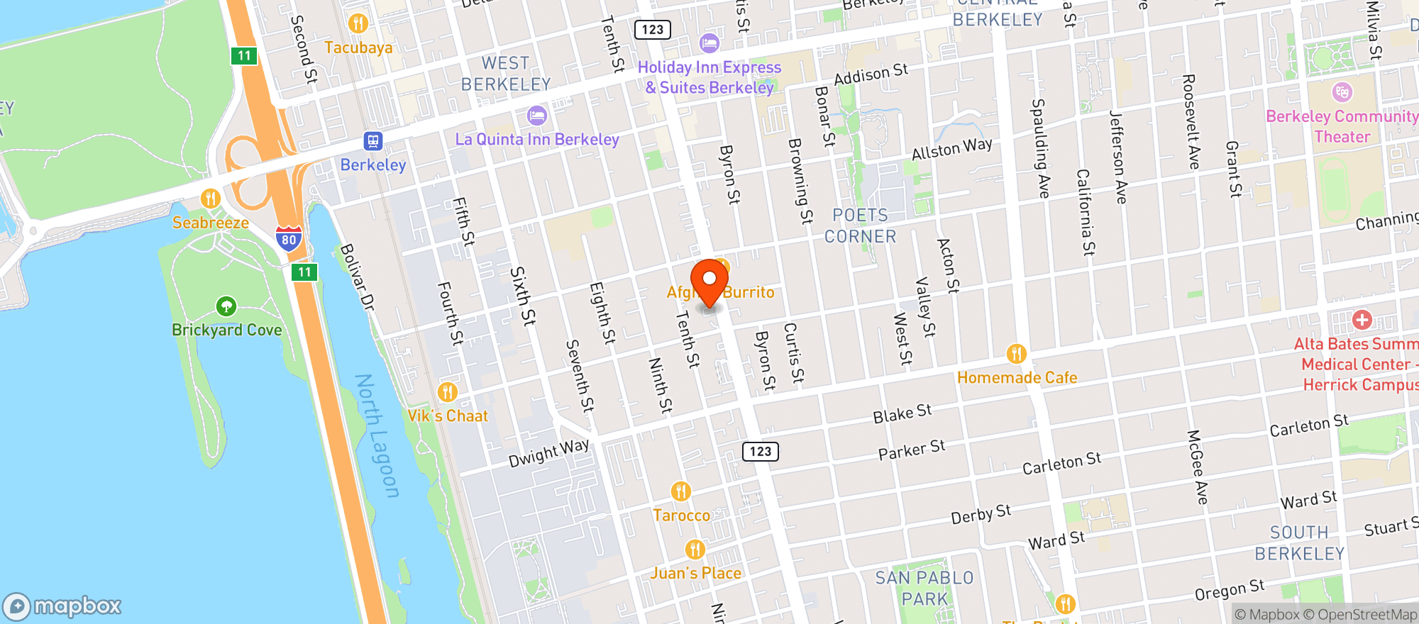 Map showing Berkeley Patients Group (BPG)