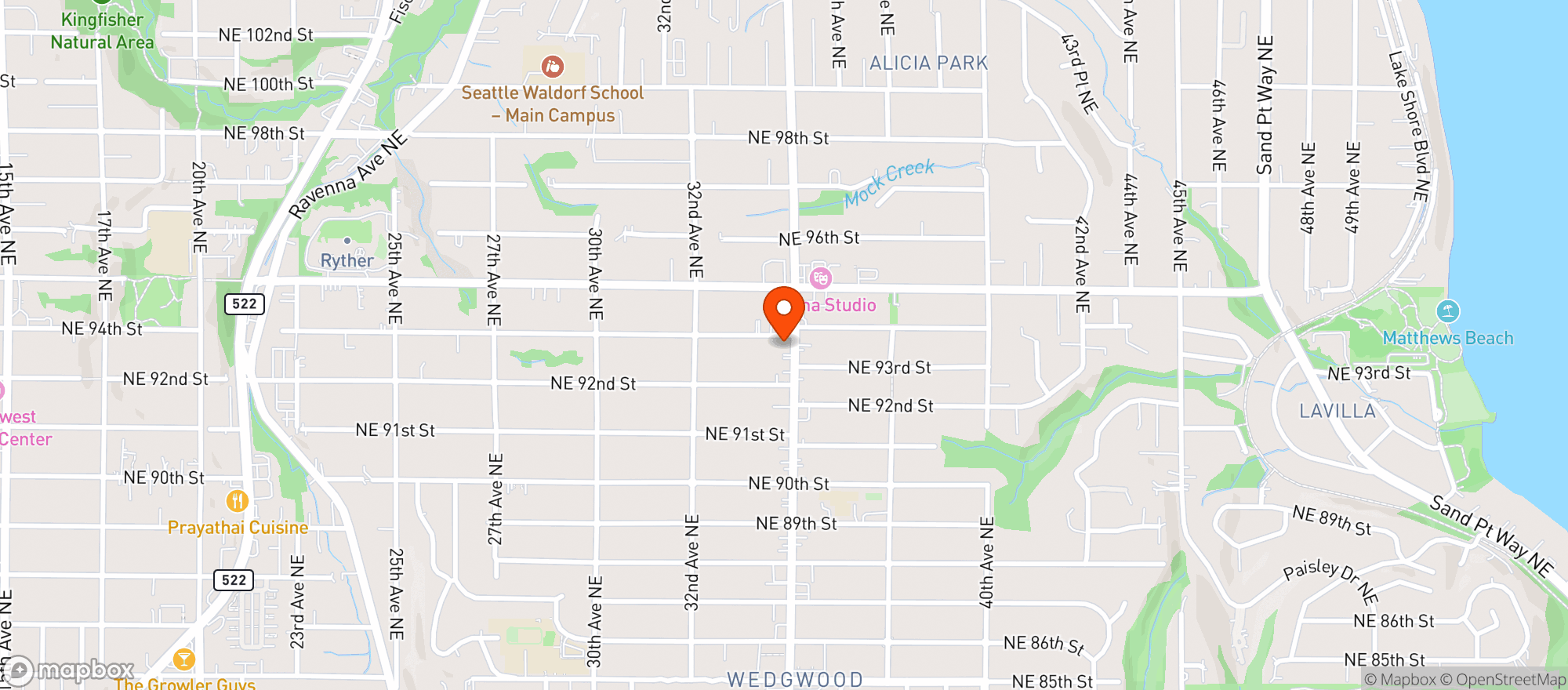 Map showing Fiddlers Inn
